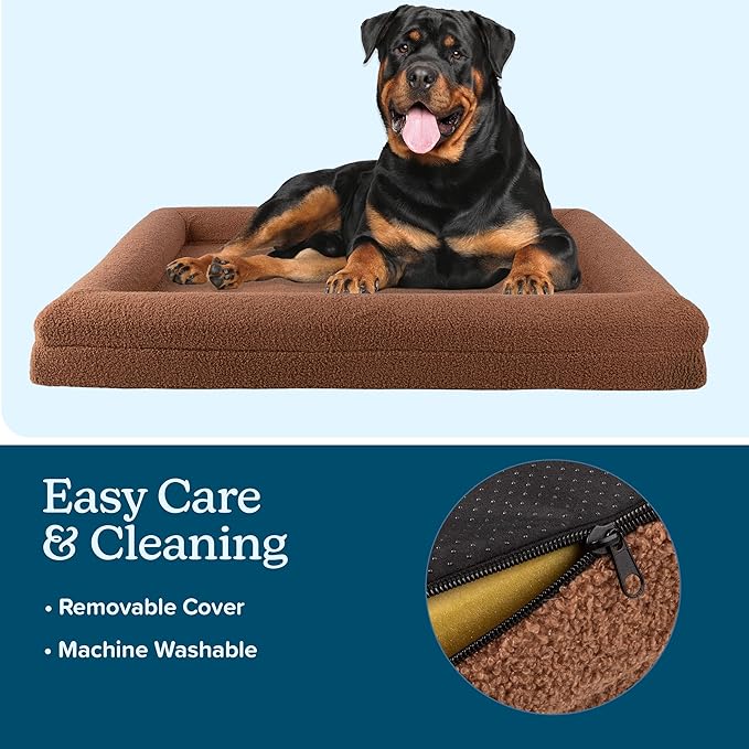 Cama Ortopédica para Perro Grande Lavable con Borde miniatura 3
