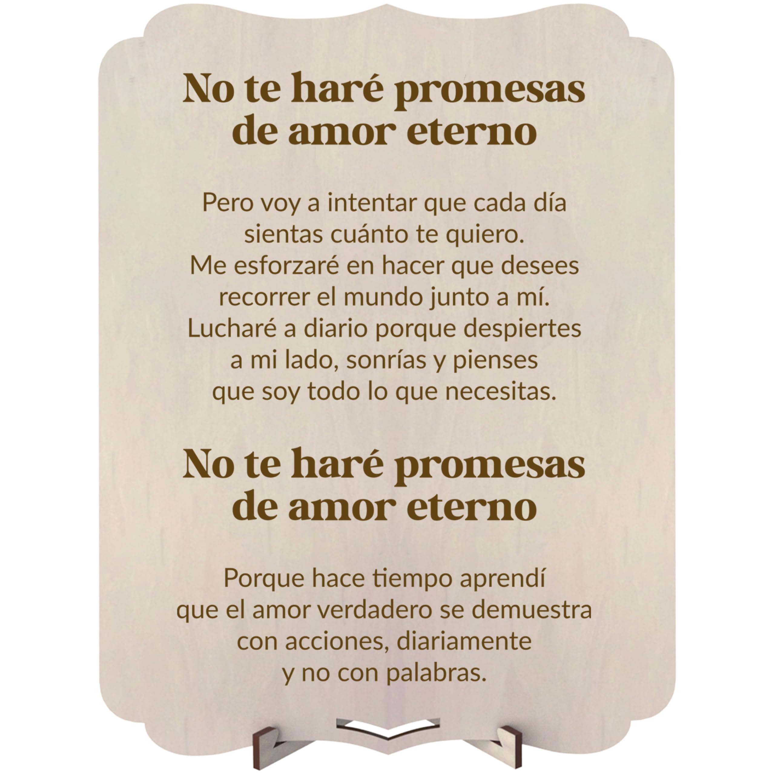 nagu® Tarjeta San Valentin Mujer u Hombre. Tarjeta Regalo de Madera para Novio o Novia. Postal para Regalos Aniversario Parejas o Cumpleaños con Frase de Amor. Felicitación Día de los Enamorados