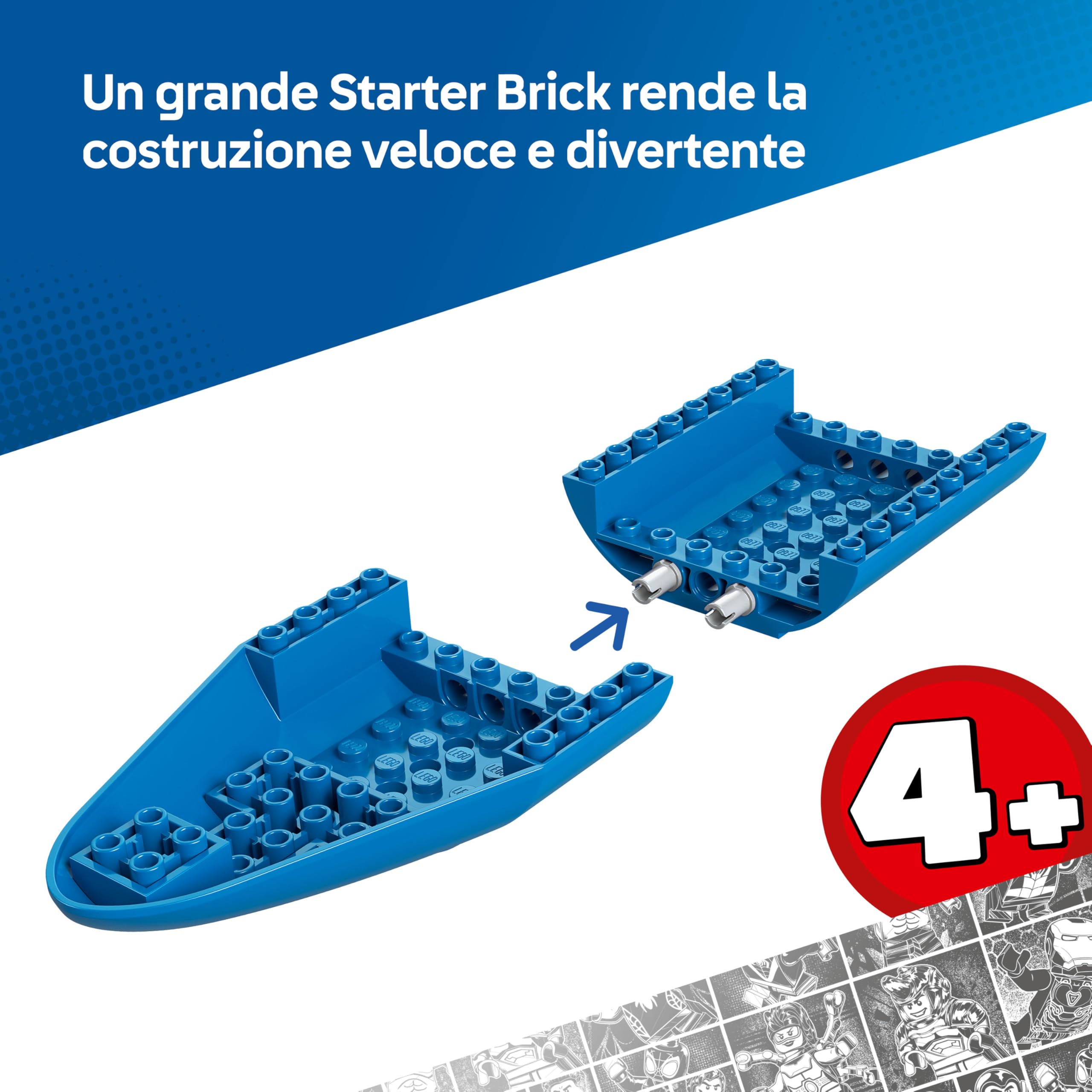 LEGO ǀ Marvel Nave Pirata del Team Spidey - Set dei Supereroi con Nave Giocattolo, 2 Barche e 4 Minifigure - Regalo per Bambini da 4 Anni Fan dello Show Spidey e i Suoi Fantastici Amici - 11208