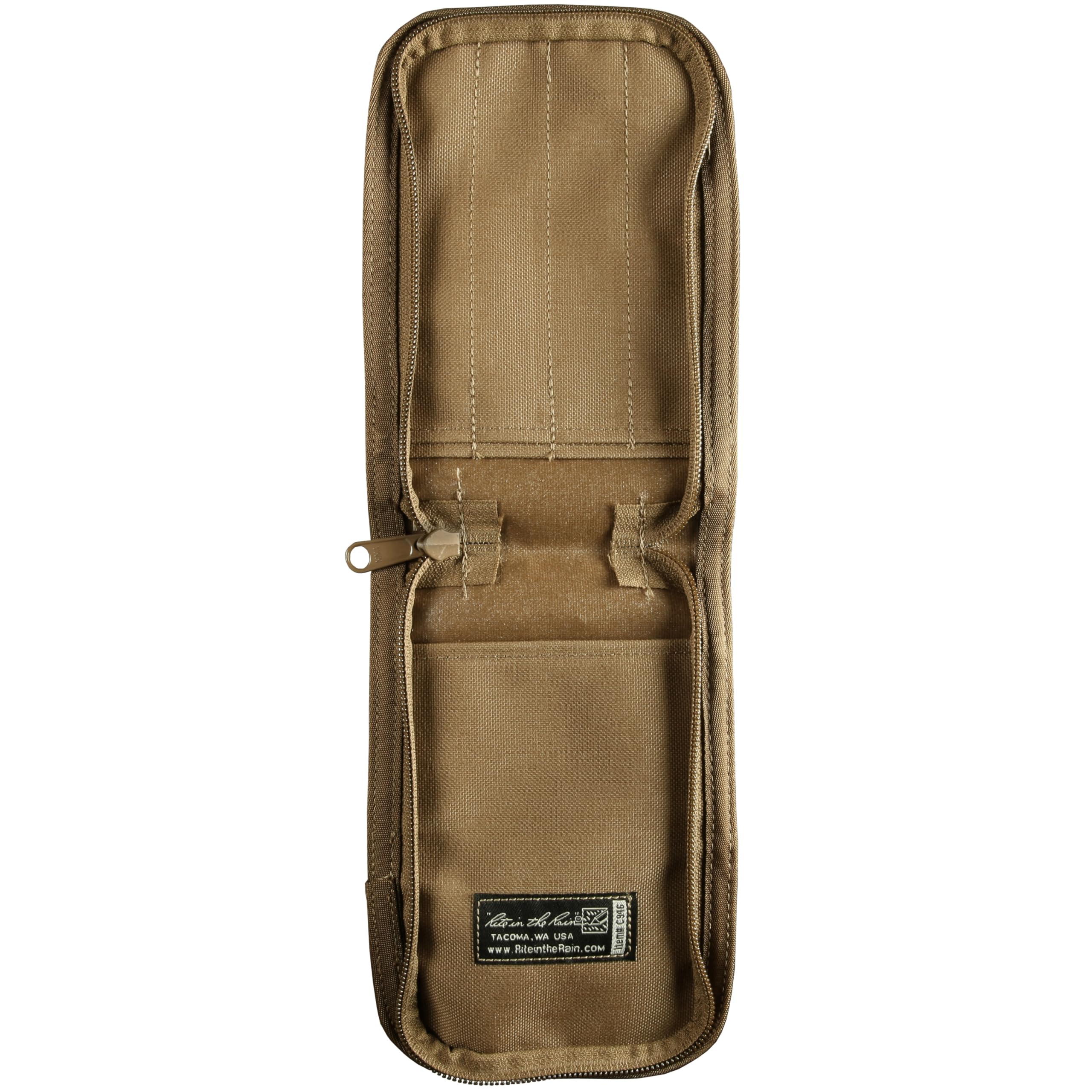 Rite In The Rain Pocket Notebook Cover Marrone Heavy Duty Cordura Tessuto Rugged Chiusura Zip 4 tasche per notebook 4 pollici 146, 946, 946T e 746