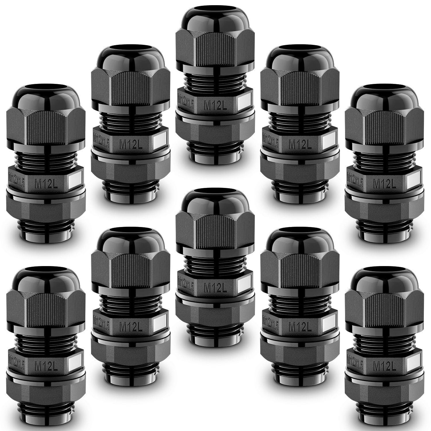 Waterproof Cable Glands - 50 Pack M16L -9