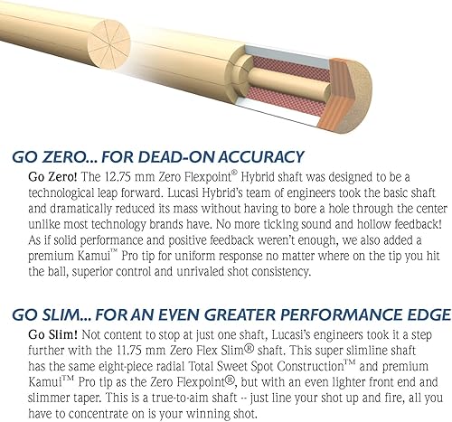 Miniatura 5 de Lucasi Hybrid L-H40 - Taco de tecnología original de color negro y plateado metálico