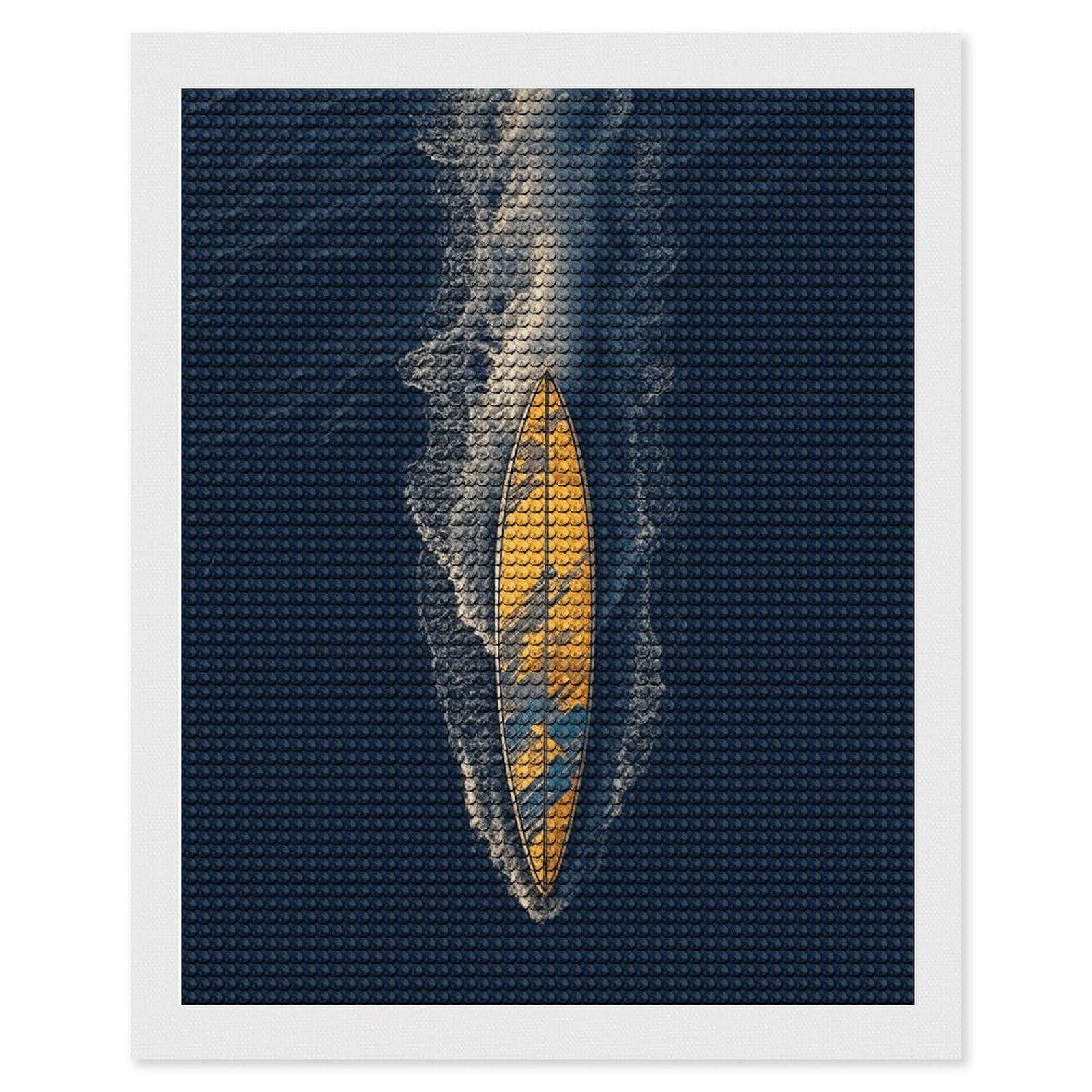 Surfboard Diamond Art Kits for Adult Round Full Drill Diamond Dots Paintings for Beginner Picture Art DIY Diamond Painting Kits 5D Diamond Art Painting for Home Wall Decor 16"x20"