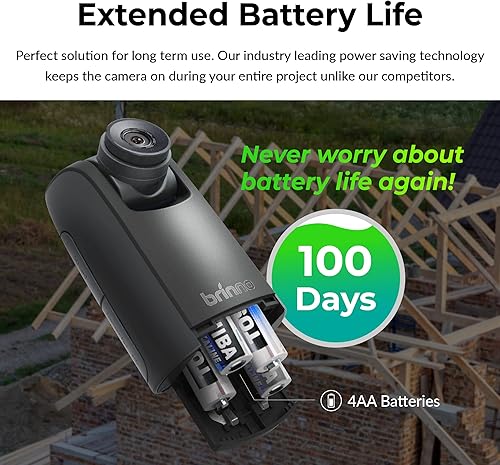 Miniatura 6 de Brinno Cámara Time Lapse TLC300, cámara Timelapse 2023 para construcción en exteriores y uso en interiores, HDR profesional FHD1080P con pantalla