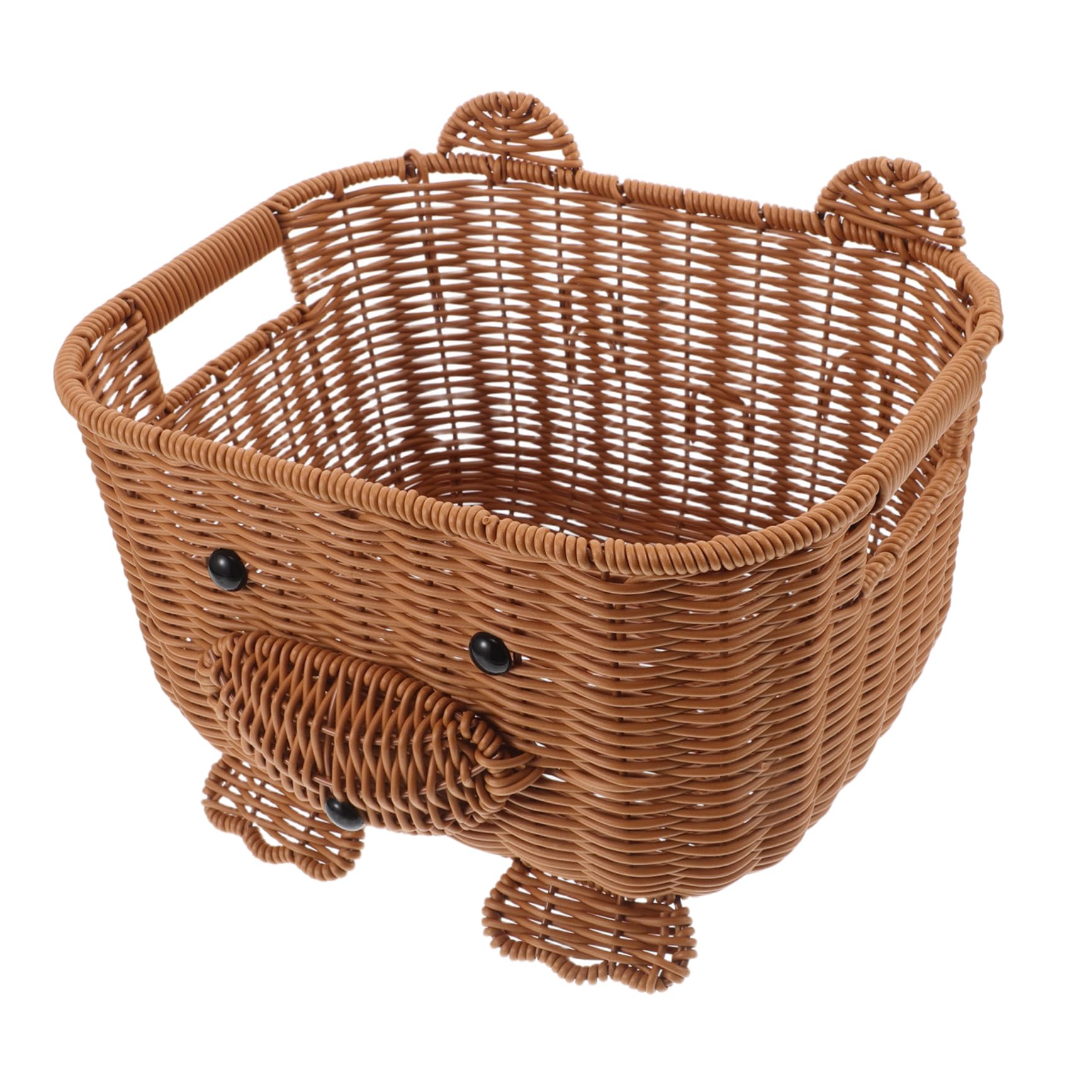 Didiseaon Cestino in Rattan Decorativo per Arredamento Domestico Cesto Portaoggetti Multifunzionale Resistente