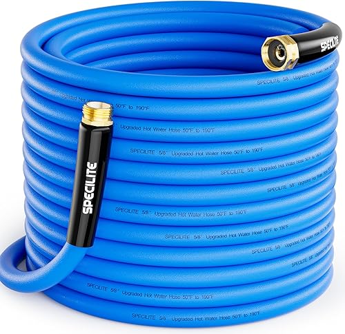 Miniatura 13 de SPECILITE Manguera de Agua para Jardín Caliente/Fría 150 pies x 3/4 pulgadas, -50℉ a 190℉, Resistente, Flexible, Resistencia a Explosión 605 Psi,