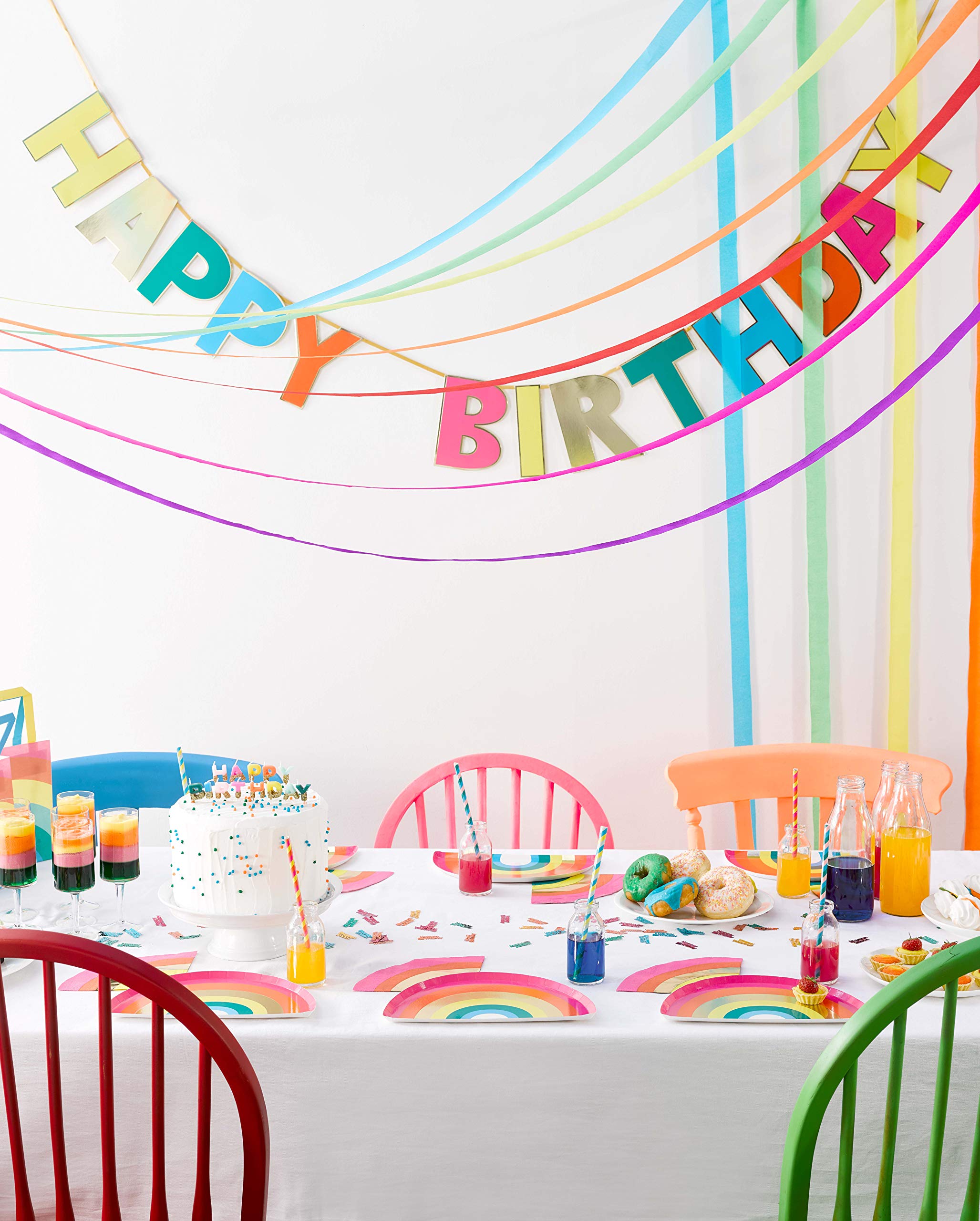 Talking Tables Festone decorativo per feste di compleanno, 3 m, colore: Bianco e