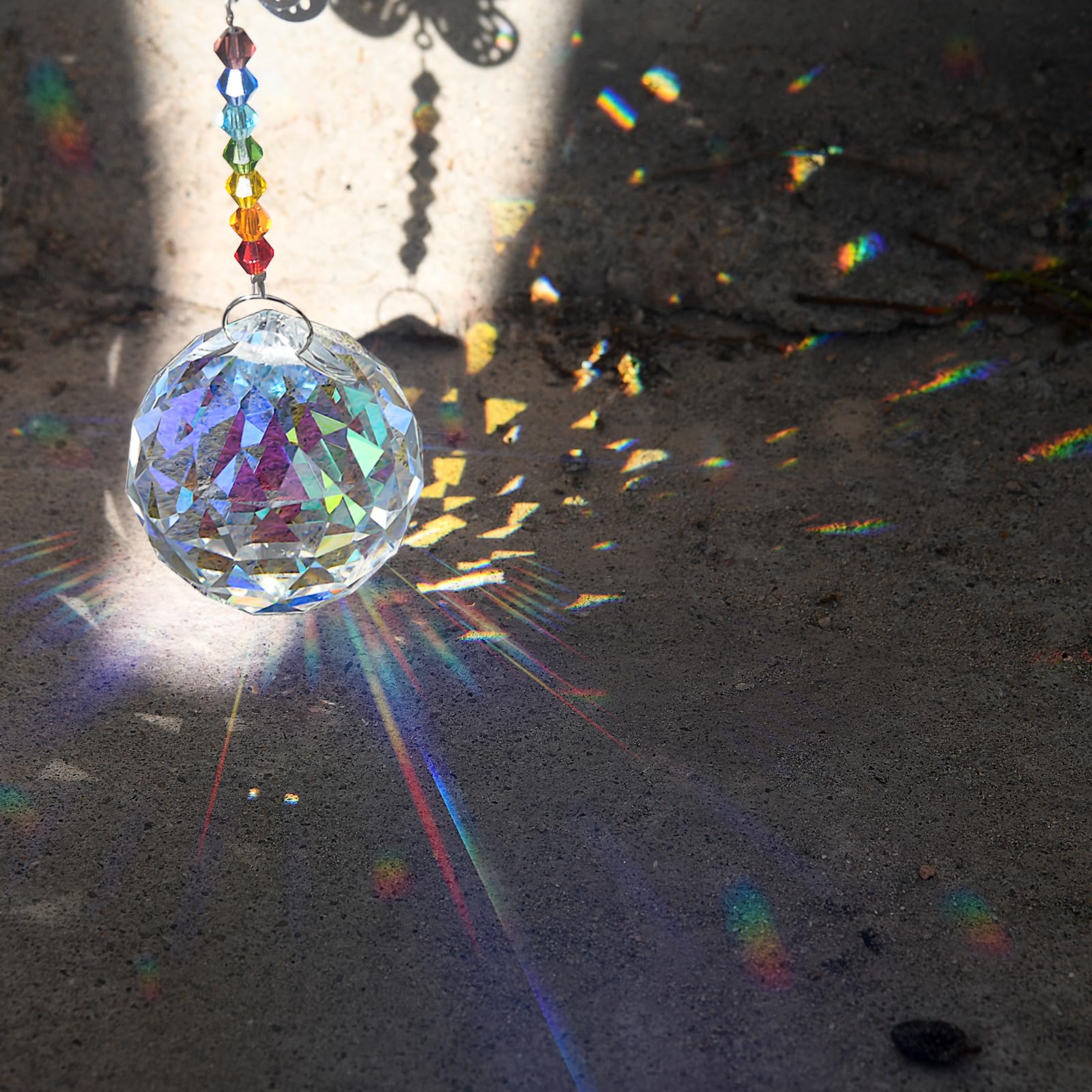 MerryNine Clear Crystal Ball Prism Pendentifs Guadeloupe - 7