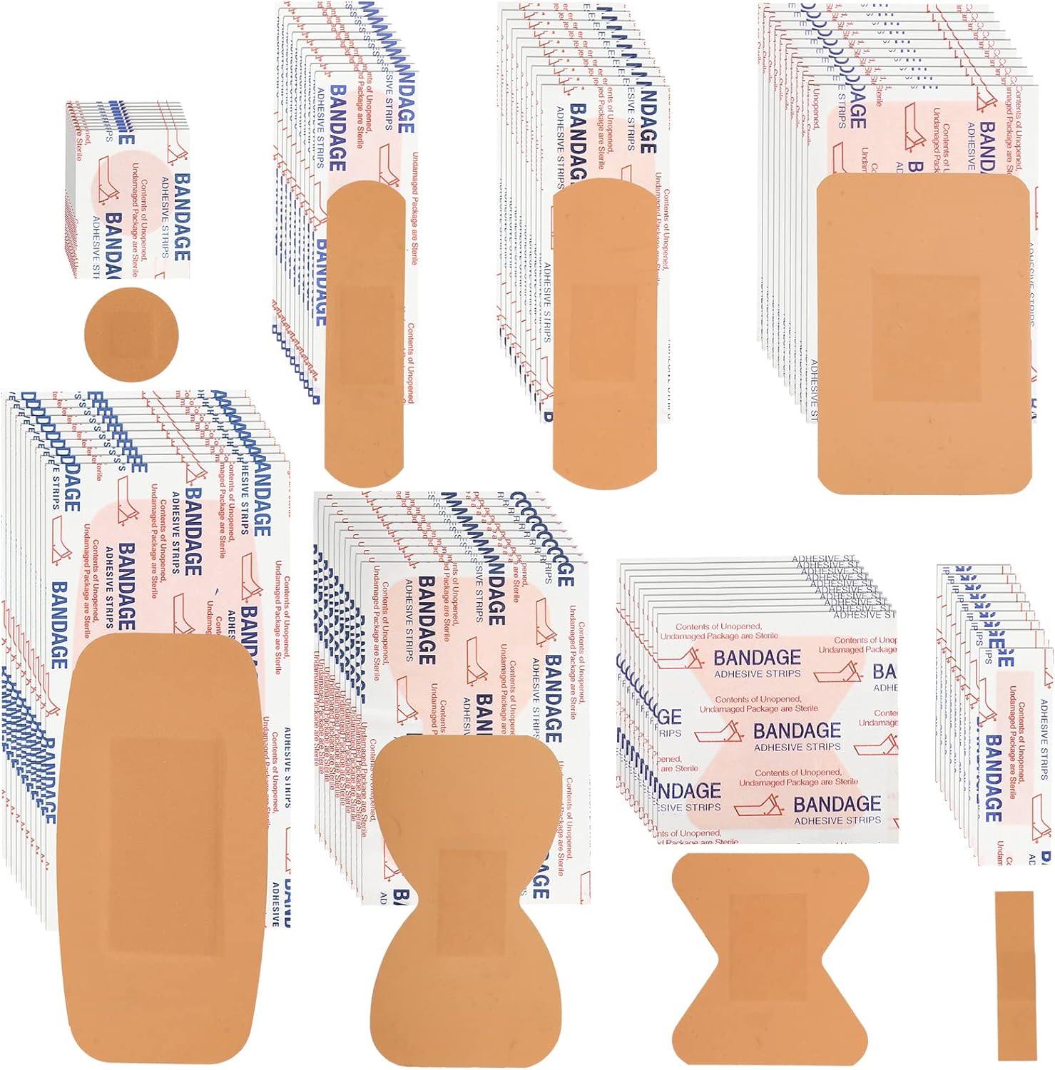 Lounsweer 720 Pcs Assorted Bandages Variety Styles Flexible Fabric Adhesive Breathable Fingertip Knuckle Spot Bandages Bulk Waterproof for Arms Knees First Aid Wound Care Scrapes Blister Lounsweer 720 Pcs Assorted Bandages Variety Styles Flexible Fabric Adhesive Breathable Fingertip Knuckle Spot Bandages Bulk Waterproof for Arms Knees First Aid Wound Care Scrapes Blister