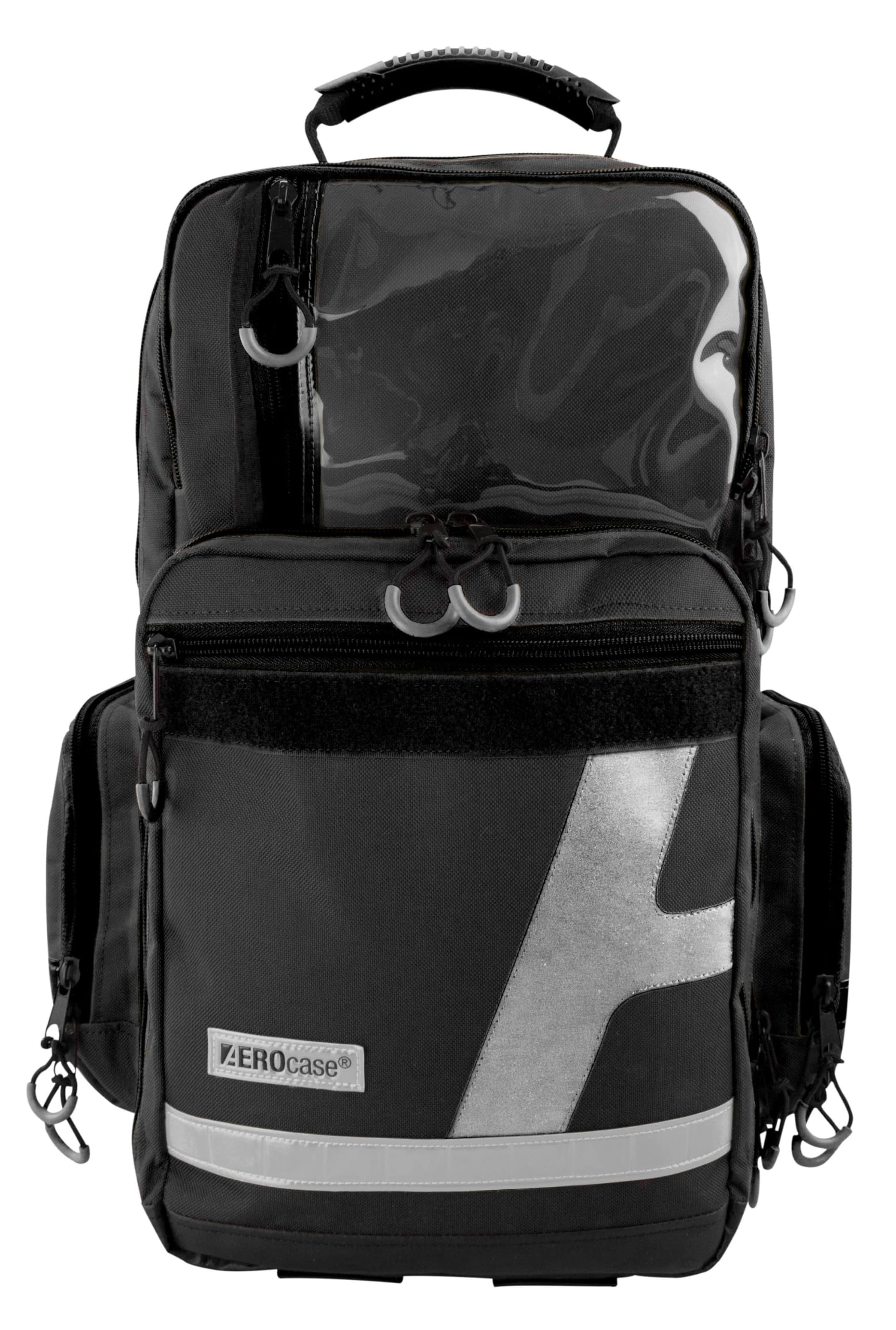 Pro1R PL1C Schwarz - Notfallrucksack leer 23L, Rettungsrucksack & Rettungsdienstrucksack, 5 Modultaschen, Erste Hilfe Rucksack/Notfalltasche, Rettungstasche, Sanitäter Rucksack, Camping