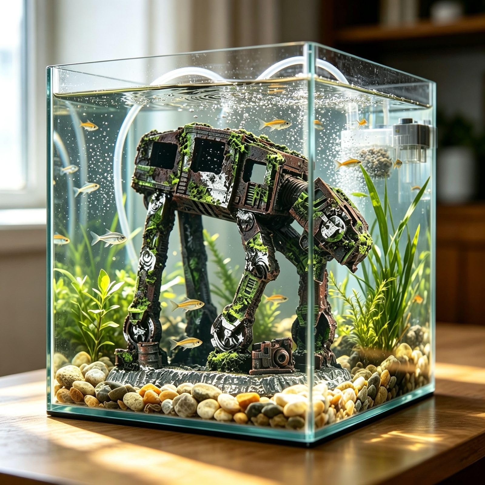 cheapest place to buy fish tank accessories Betta Decorations, Resin Aquarium Hideout Decor, Cool Robot Style 4x 500m Braided Dacron x 5.6 in RIP-N-SLASH SIZE:90 MM SUSPEND Category_Bass
