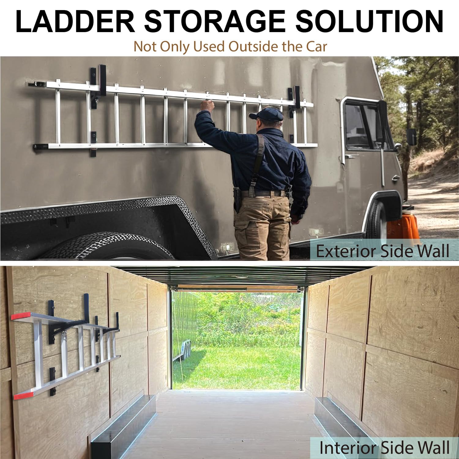 Trailer Ladder Rack,Adjustable Steel Side Mount Ladder Rack for Trailer ...