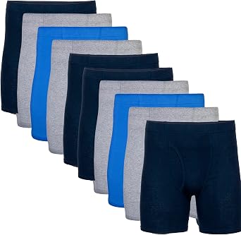 Gildan Mens Underwear Covered Waistband Boxer Briefs, Multipack