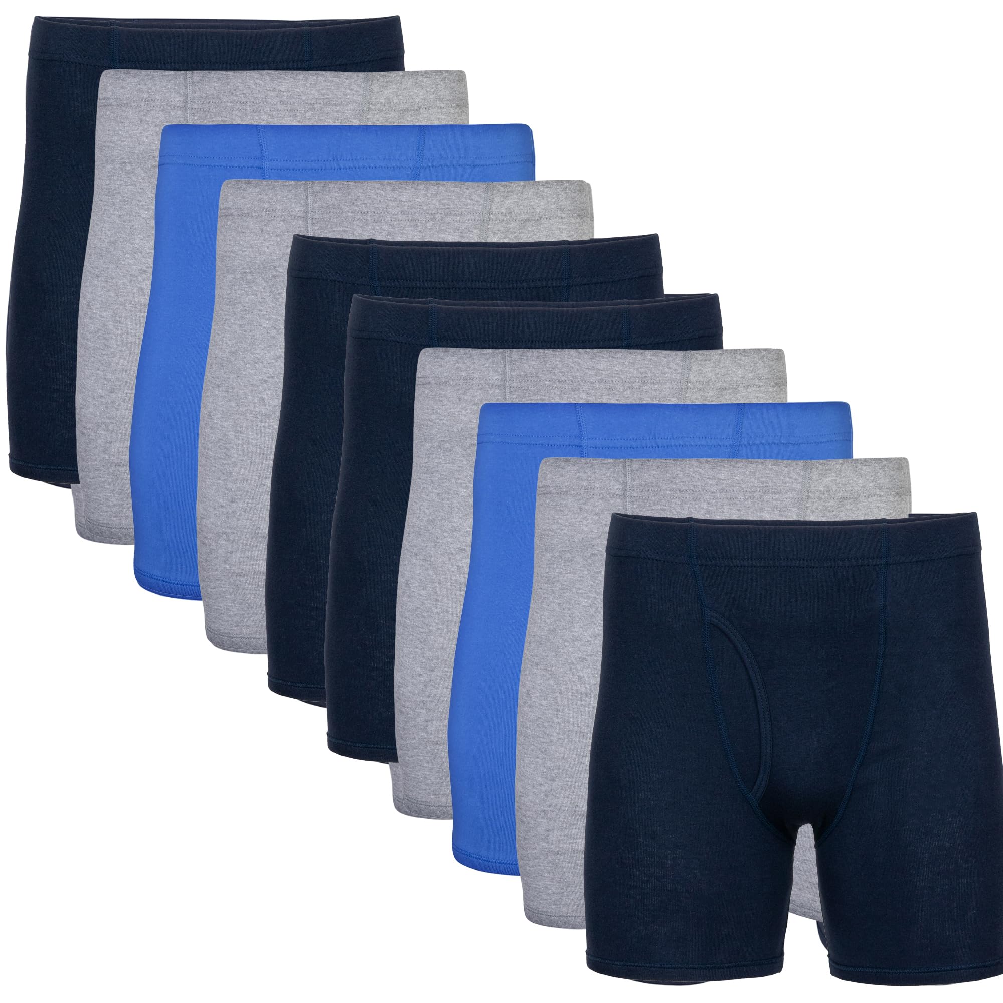Men's Underwear Covered Waistband Boxer Briefs, Multipack