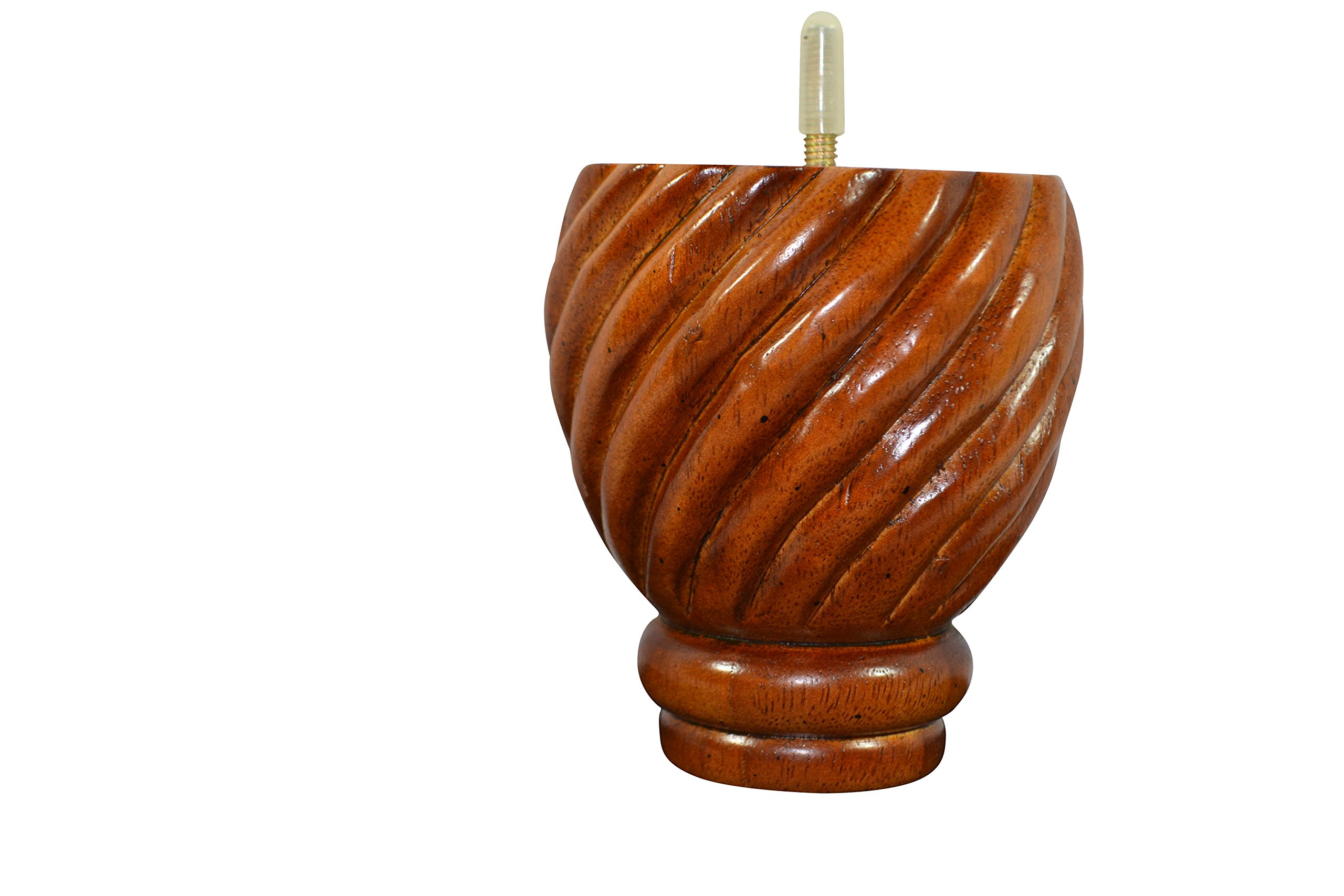 FR Wood Leg 5 1/2 inches Tall Walnut Finish