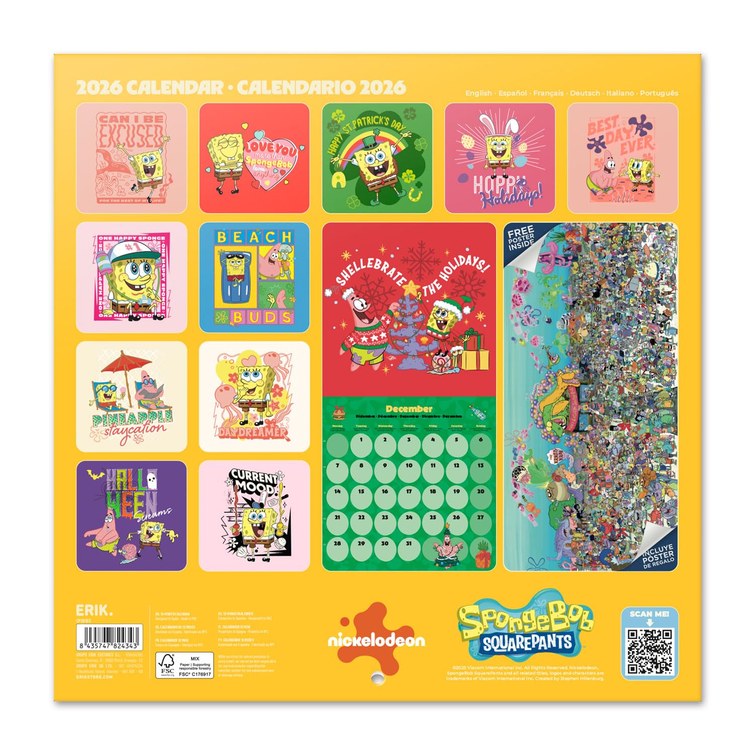 Grupo Erik Wall Calendar 2026 - South Park Calendar 2026 | Square 30 X 30 Cm - 12 X 12 Inches Wall Planner, Family Planner Month To View | Gifts South Park Merchandise, Gifts For Friends - View #2