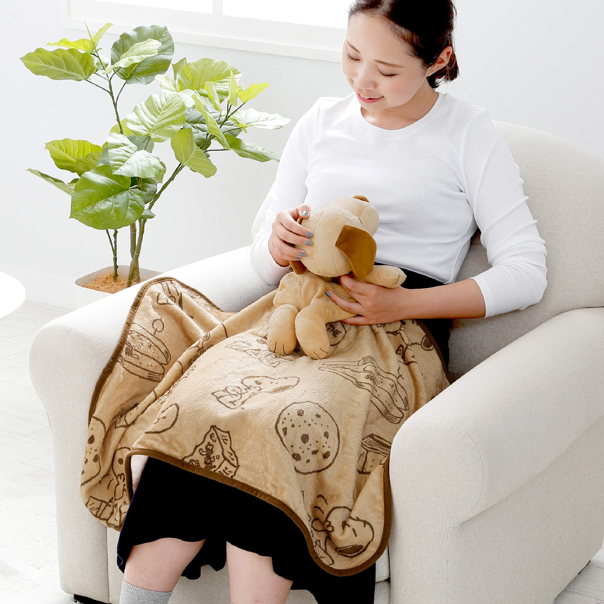 Amazon｜nishikawa 【 西川 】 スヌーピー ひざ掛け ブランケット