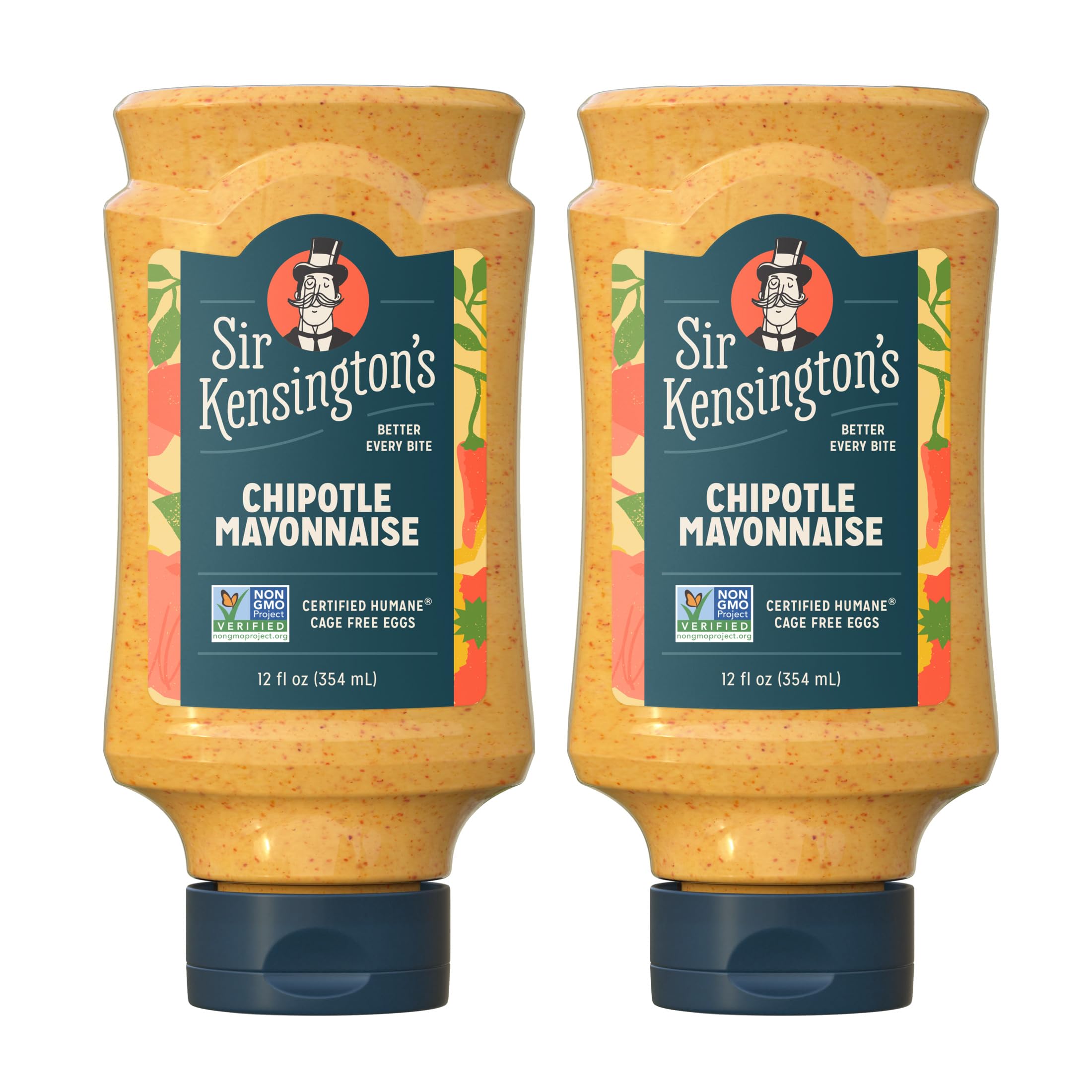 Sir Kensington's Mayonnaise 2 Count Chipotle Mayo Gluten Free Non- GMO Project Verified Shelf-Stable 12 oz