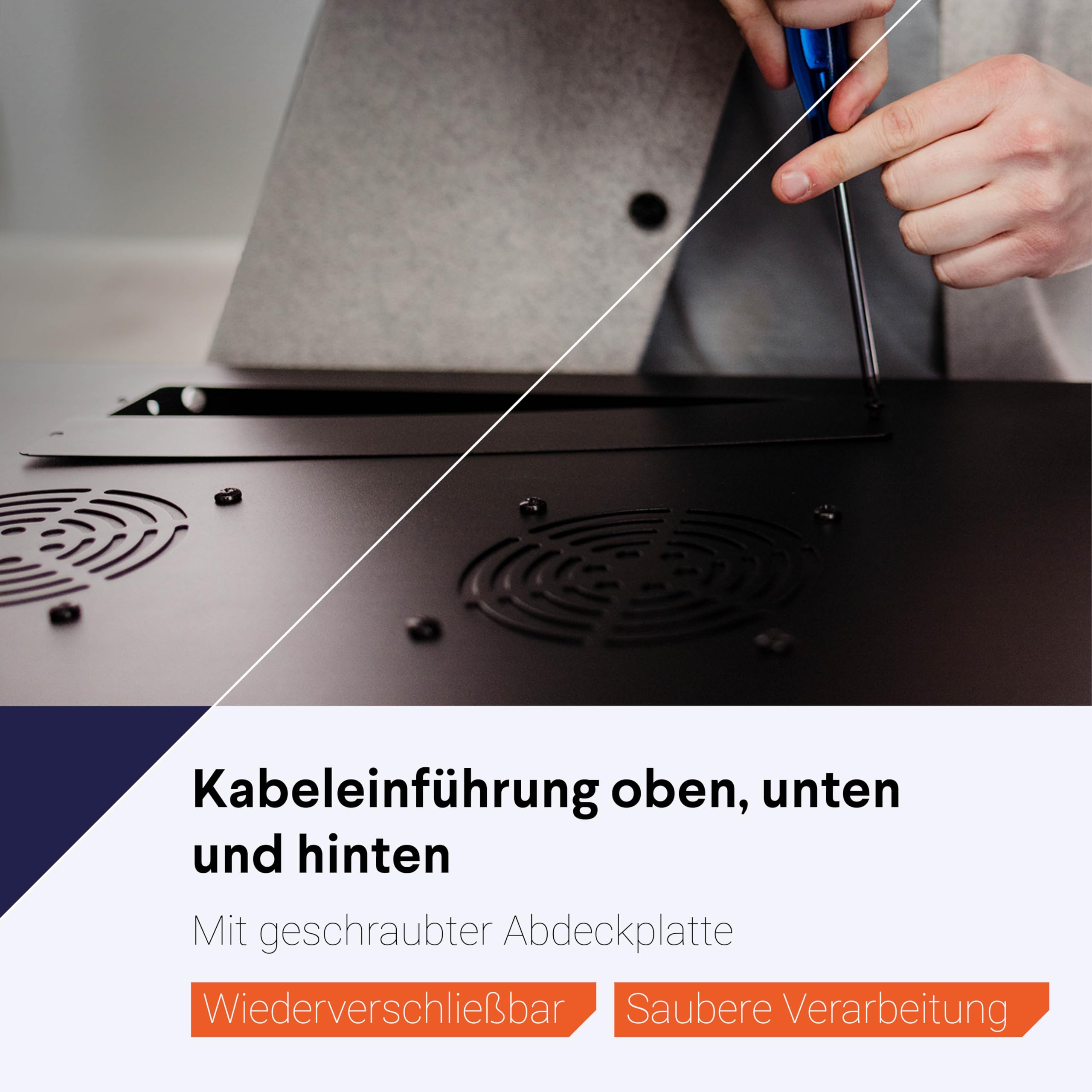 4HE Netzwerkschrank (Serverschrank) 19 Zoll Wandmontage - mit Glastür (BxTxH) 600 x 450 x 280mm - Schwarz - Traglast 60 kg