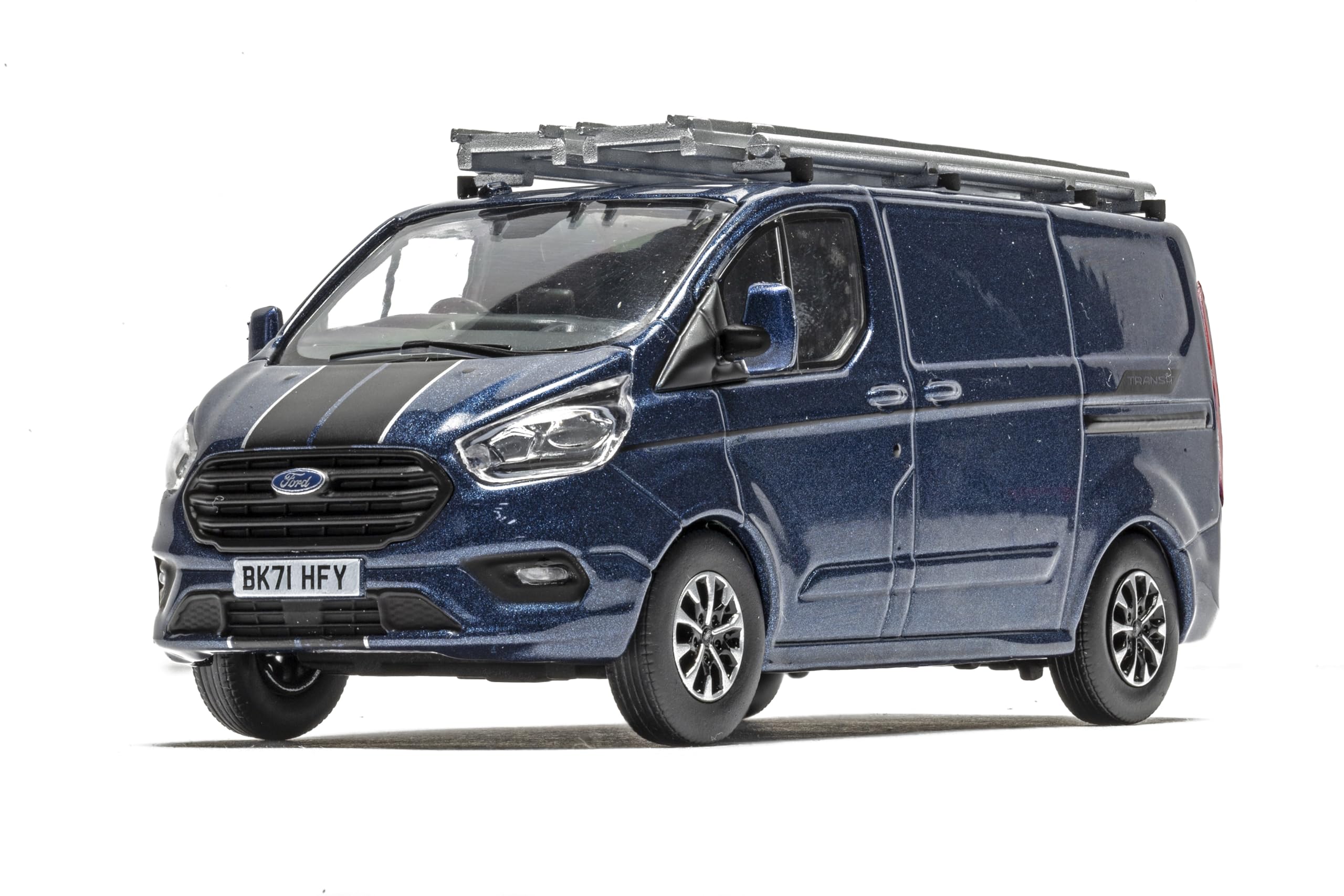 Corgi Diecast Model Vehicles - VA15104 Ford Transit Custom Sport, Chrome Blue, Men & Women Souvenir Gifts from UK - Small Die Cast Toy Car Models for Boys, Gift for Motor Enthusiasts