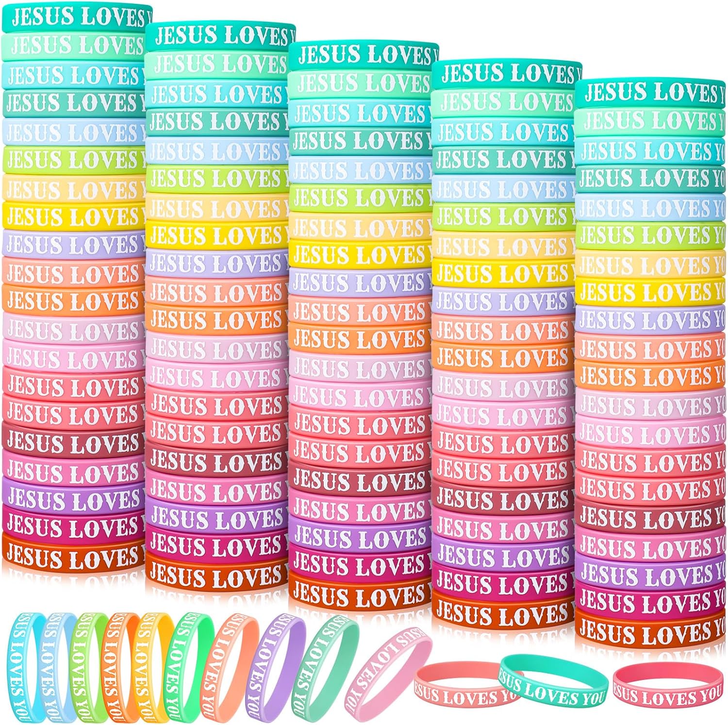 Mensajes Positivos Pulseras Motivacionales CYCLUSIVE Para Niños - Pack De 60 Pulseras De Silicona Con Mensajes Inspiradores - Regalo Para Estudiantes Regalos Estudiantes CYCLUSIVE