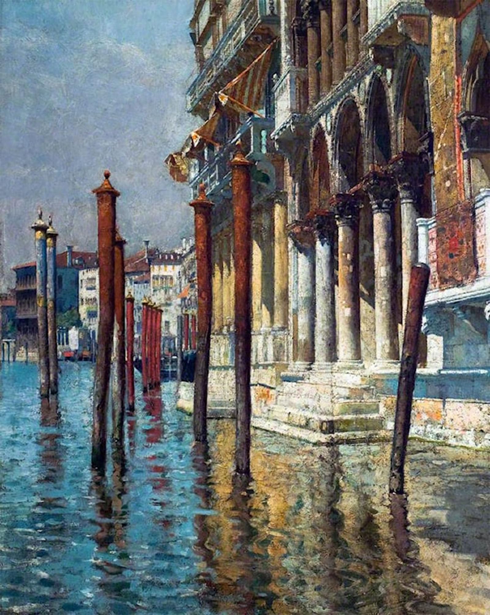 ARTXLXXBN Famous Print Painting Colorful Art Print by William Logsdail Canvas Art Decorations for Home Decor 60x90cm