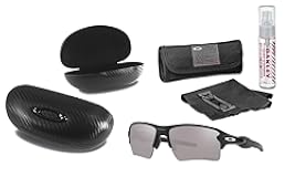 Flak 2.0 XL Sunglasses (MatteBlack Frame, Prizm Black Polarized Lens) with Lens Cleaning Kit and Ellipse O Carbonfiber Hard Case