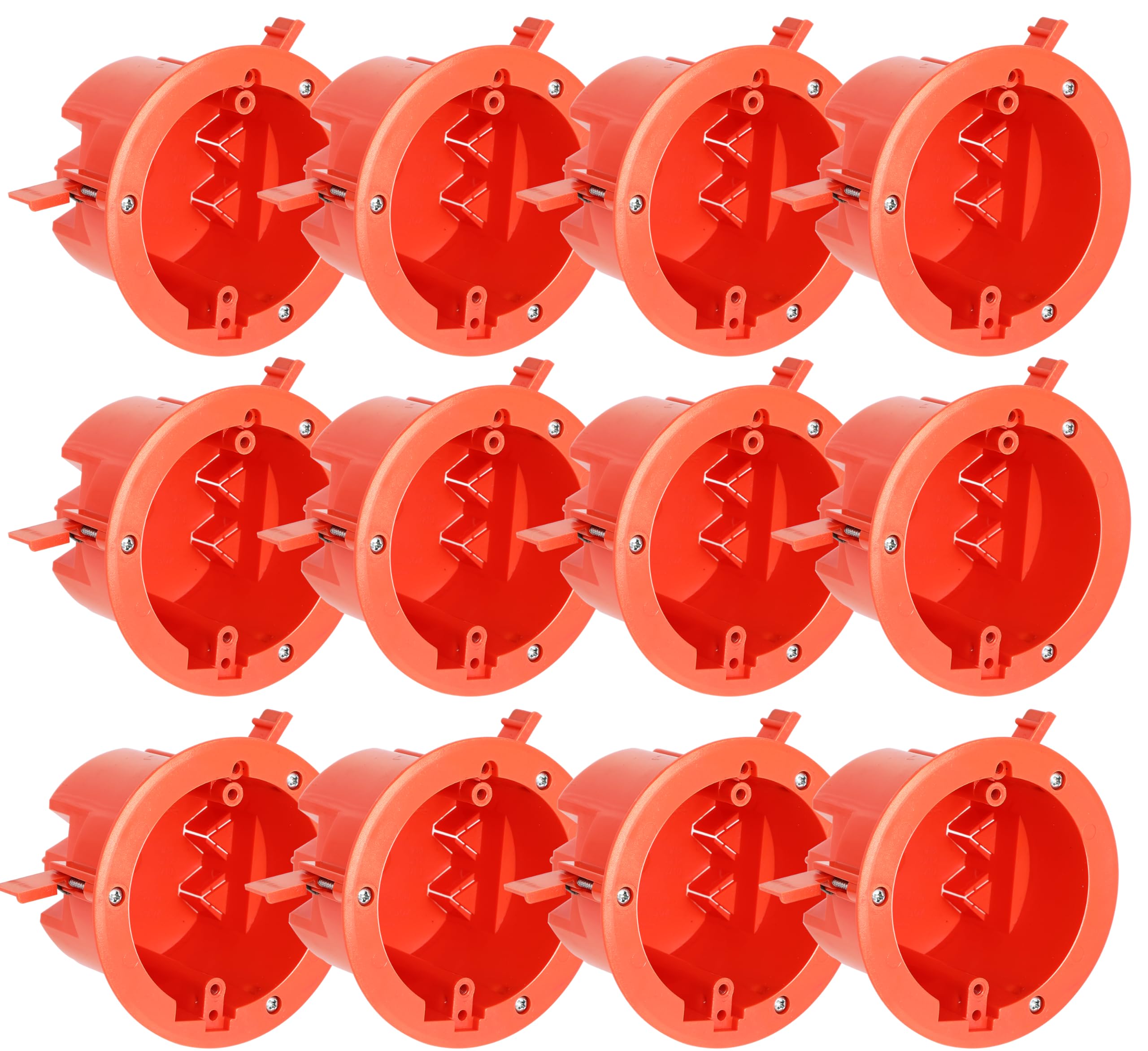 [12 Pack] CLOUDY BAY Round Electrical Ceiling Box,Old Work Junction Box,Drywall Remodel 18 Cubic Inches, UL Listed