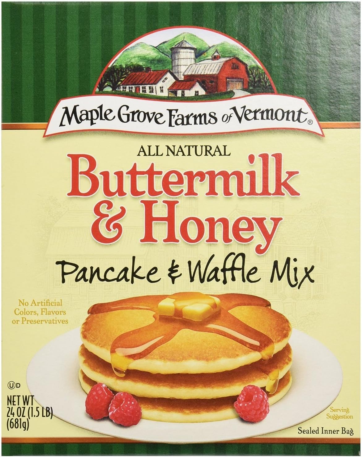 Maple Grove Farms Buttermilk & Honey Pancake & Waffle Mix 681g