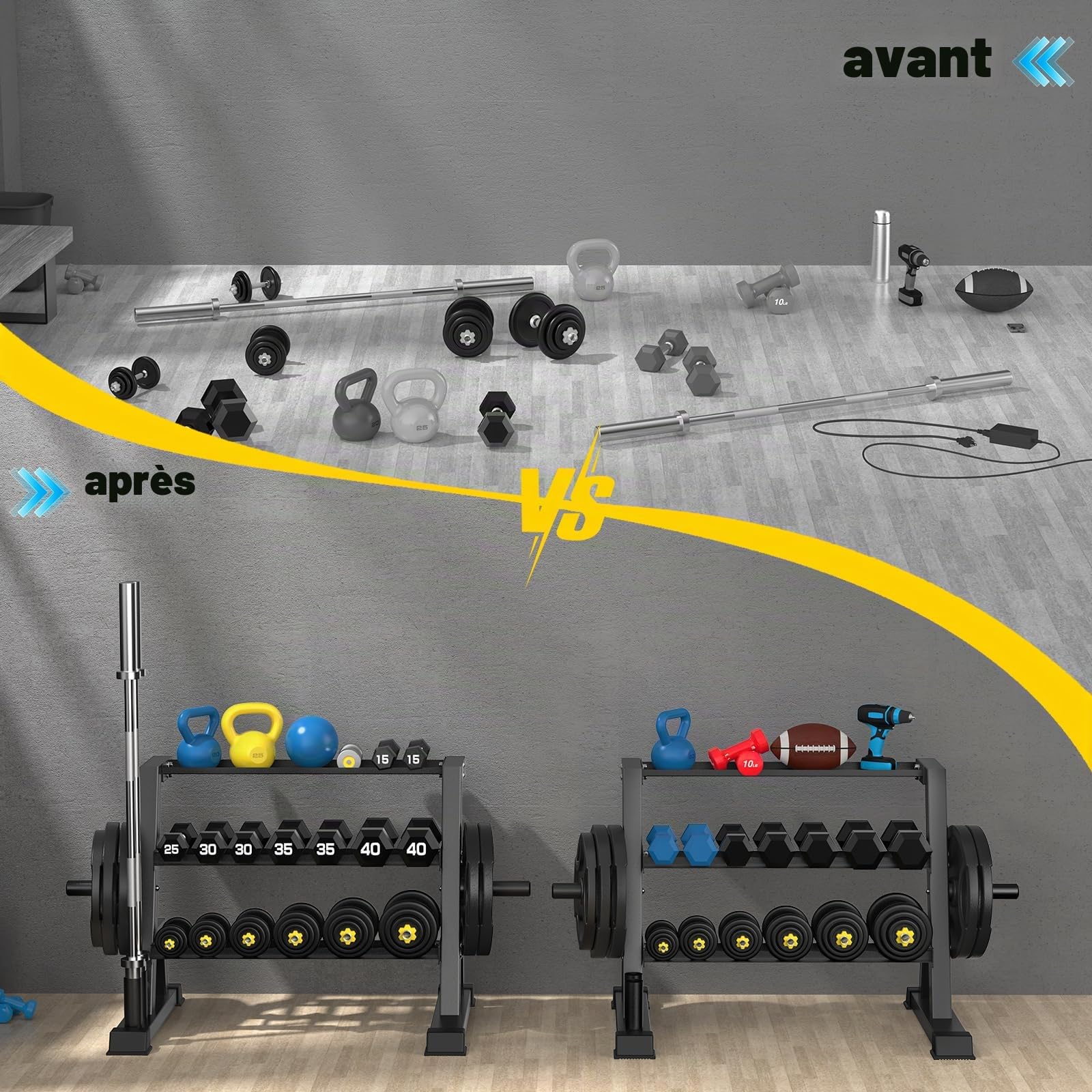 JX FITNESS Support pour haltères pour usage domestique