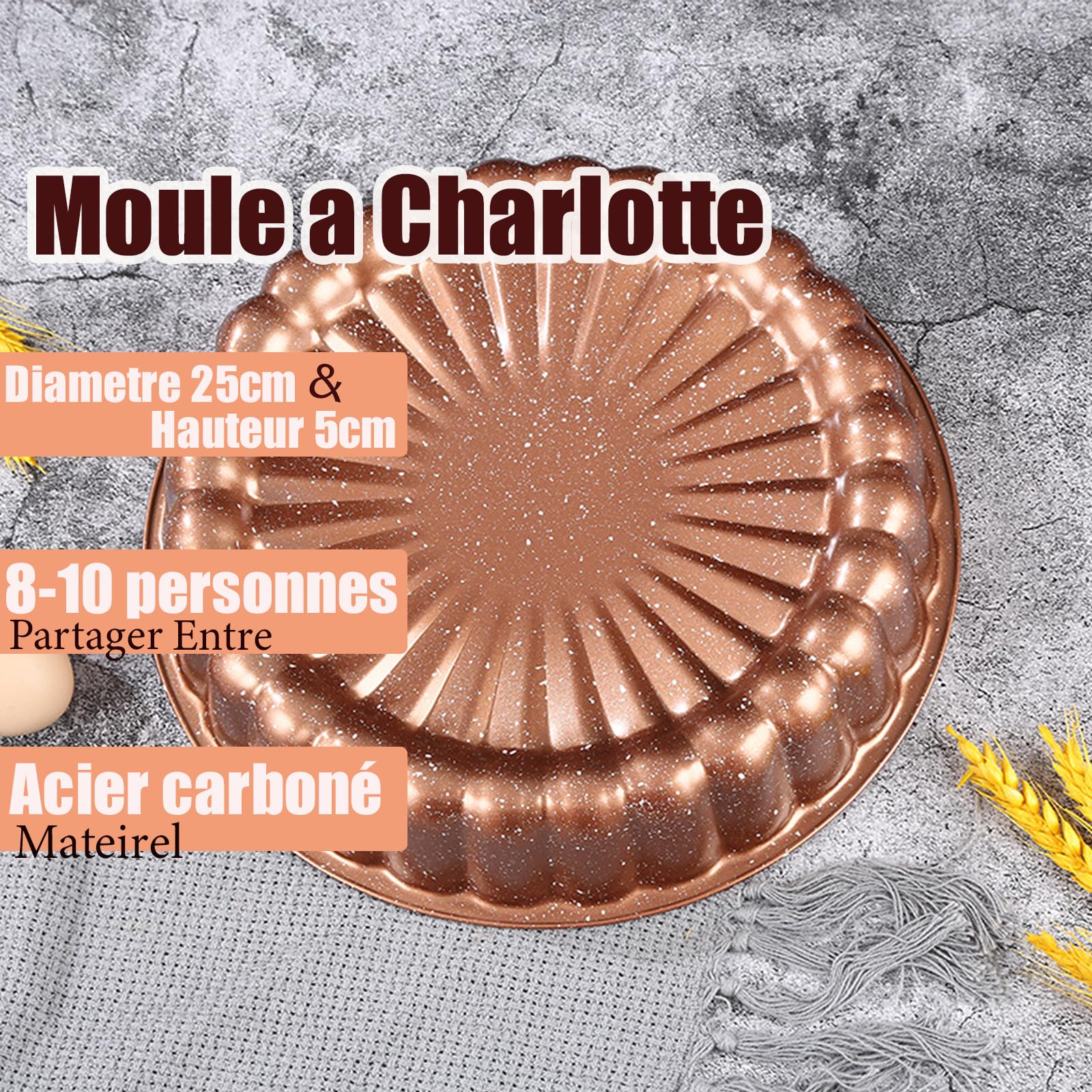 Moule à Charnière Rond 23 Cm (9 Pouces) - Fond Amovible - Antiadhésif - Pour Gâteaux, Cheesecakes, Tartes
