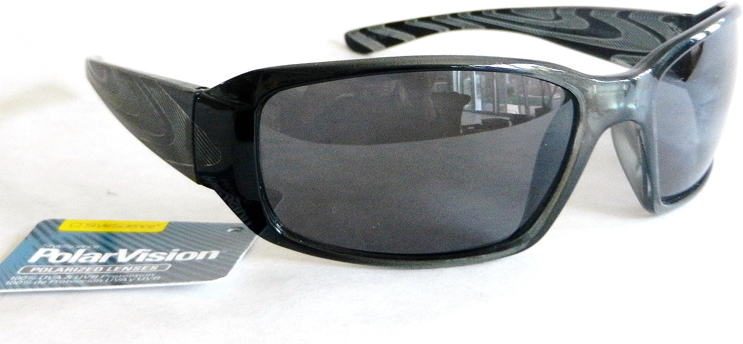 Polar Vision Mens Hi-Def POLARIZED Sport Sunglasses (1117) 100% UVA & UVB Protection-Shatter Resistant + FREE BONUS MICROSUEDE CLEANING CLOTH