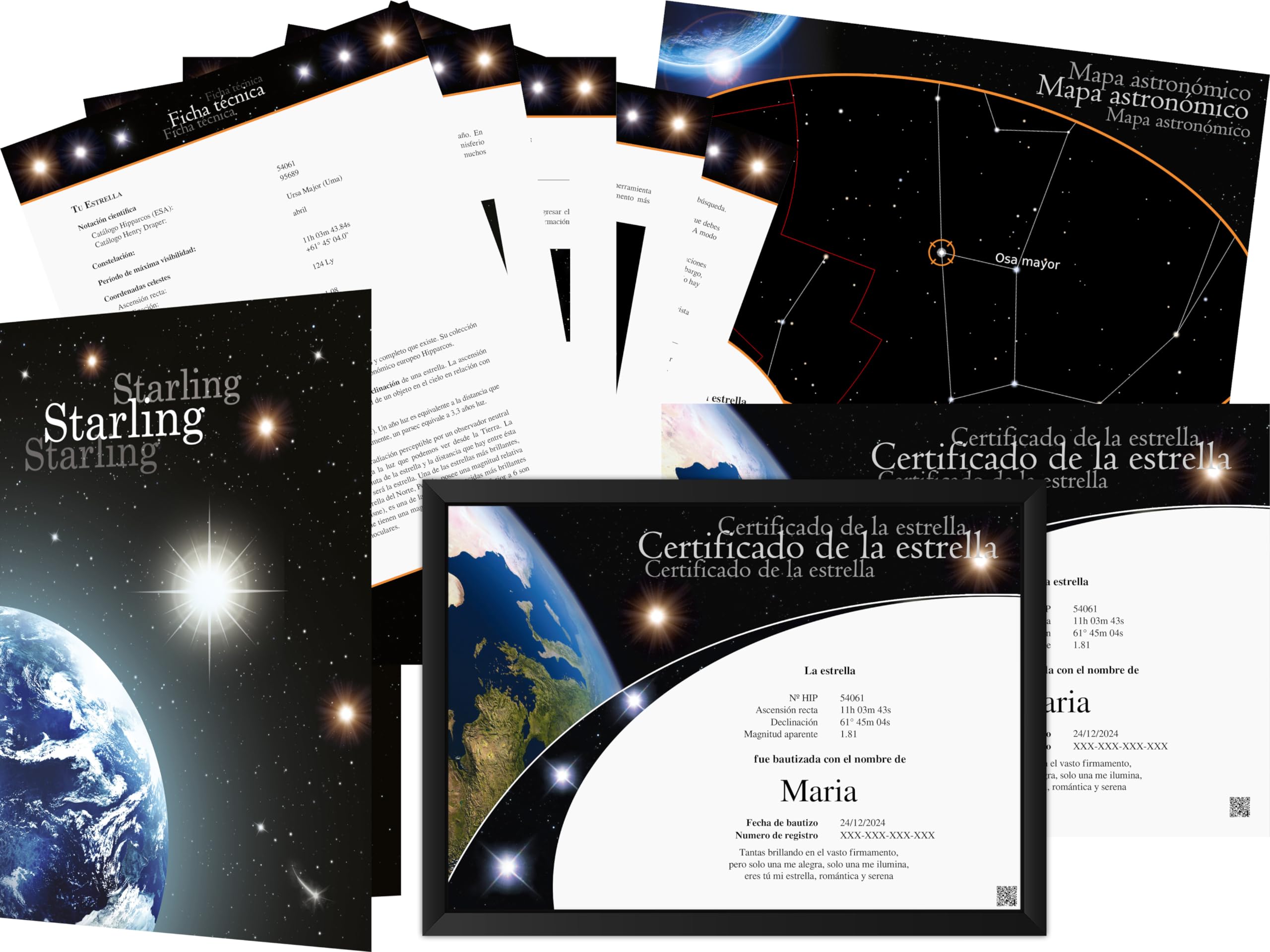 Starling© Registro de Estrellas - Comprar una Estrella - Regalar una Estrella (Estrellas más Brillantes de una constelación)