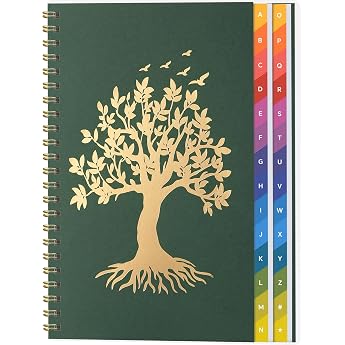 ZXHQ Password Book with Colourful Index Tabs 168 Pages German - Spiral Bound Password Organiser for Internet Addresses Usernames and Logins 21   14.5 cm Sage Green