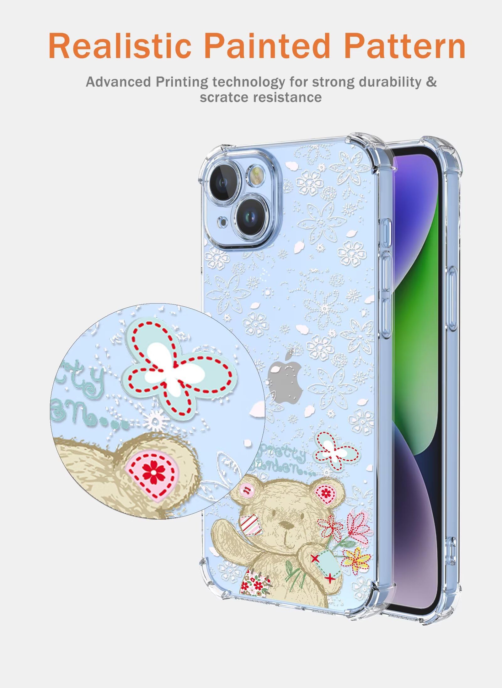 RankOne Custodia per Telefono Adatta per Smartphone, Compatible with Sony Xperia 1 VI (Sixth Generation) (6.5 Inches) Custodia con Disegno a Colori in Silicone TPU Trasparente - Fiori 9