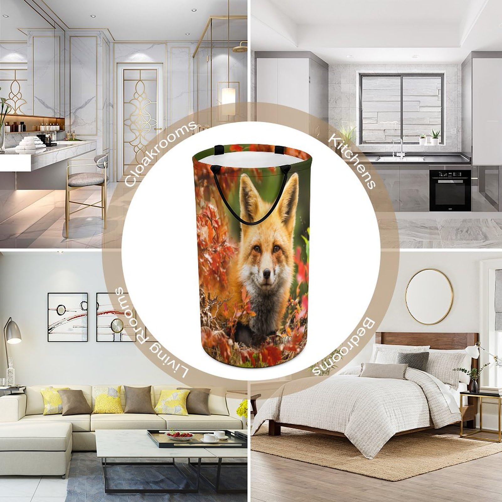Amazon.com: LNDDYTP Woodland Animals Cute Fox Laundry Hamper Dirty