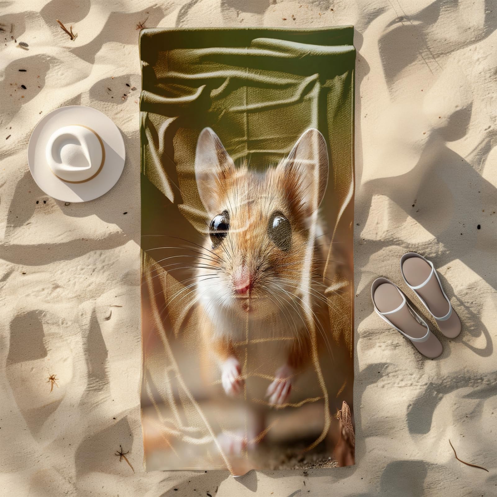 Générique Serviette de Plage 90X180 Animaux Bruns