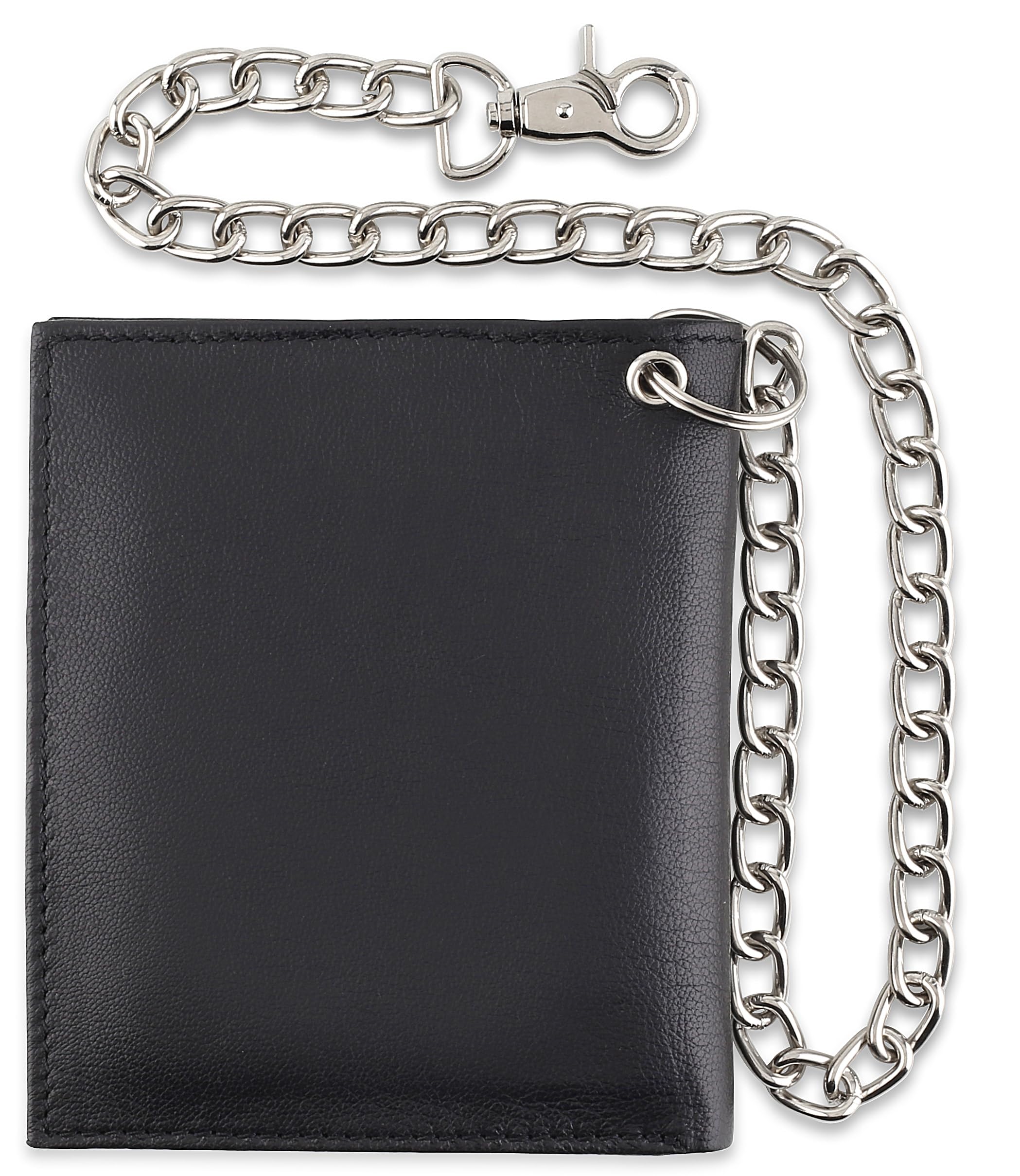 F&L CLASSIC Mens Chain Wallet Large Capacity Buffalo Vintage Leather