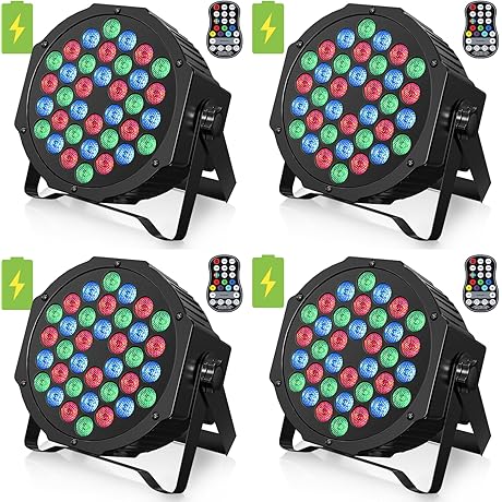 Rechargeable Battery-Powered RGB Uplights for any Event