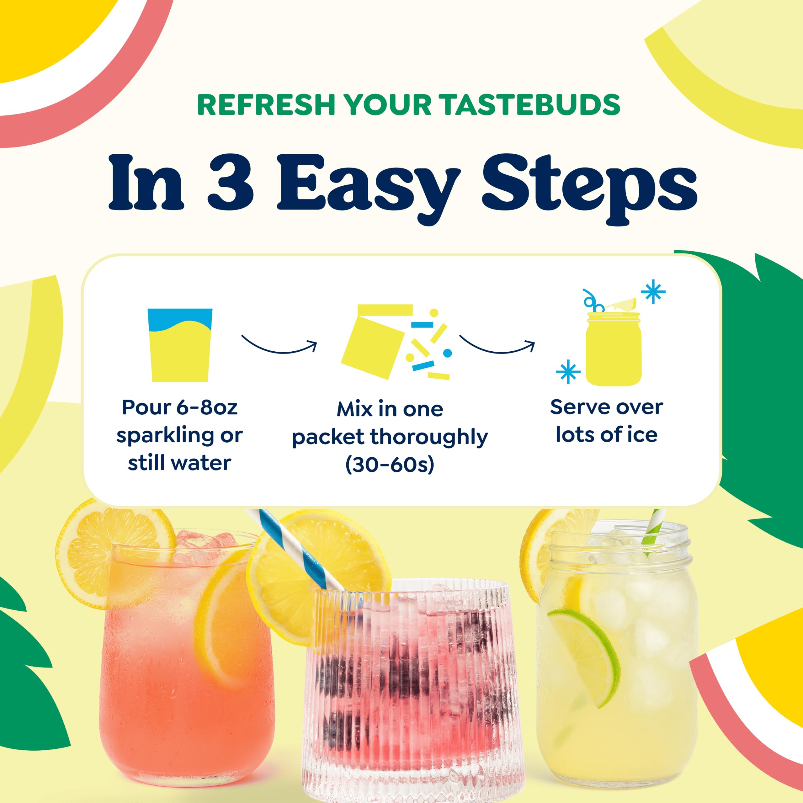 Craftmix Mieszanka lemoniady jagodowej, 12 opakowań, łatwy napój w proszku z prawdziwymi owocami, o niskiej zawartości cukru, wegański, niskowęglowodanowy, bez GMO, bez nabiału, bezglutenowy