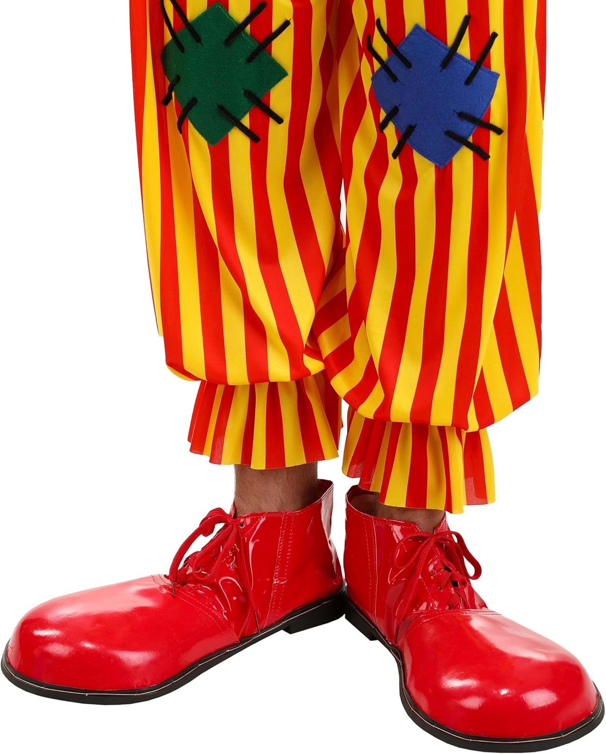 Red Clown Costume Shoe - Classic Bright Red Oversized Clown Shoe Accessory - Jumbo Shoes for Clowns