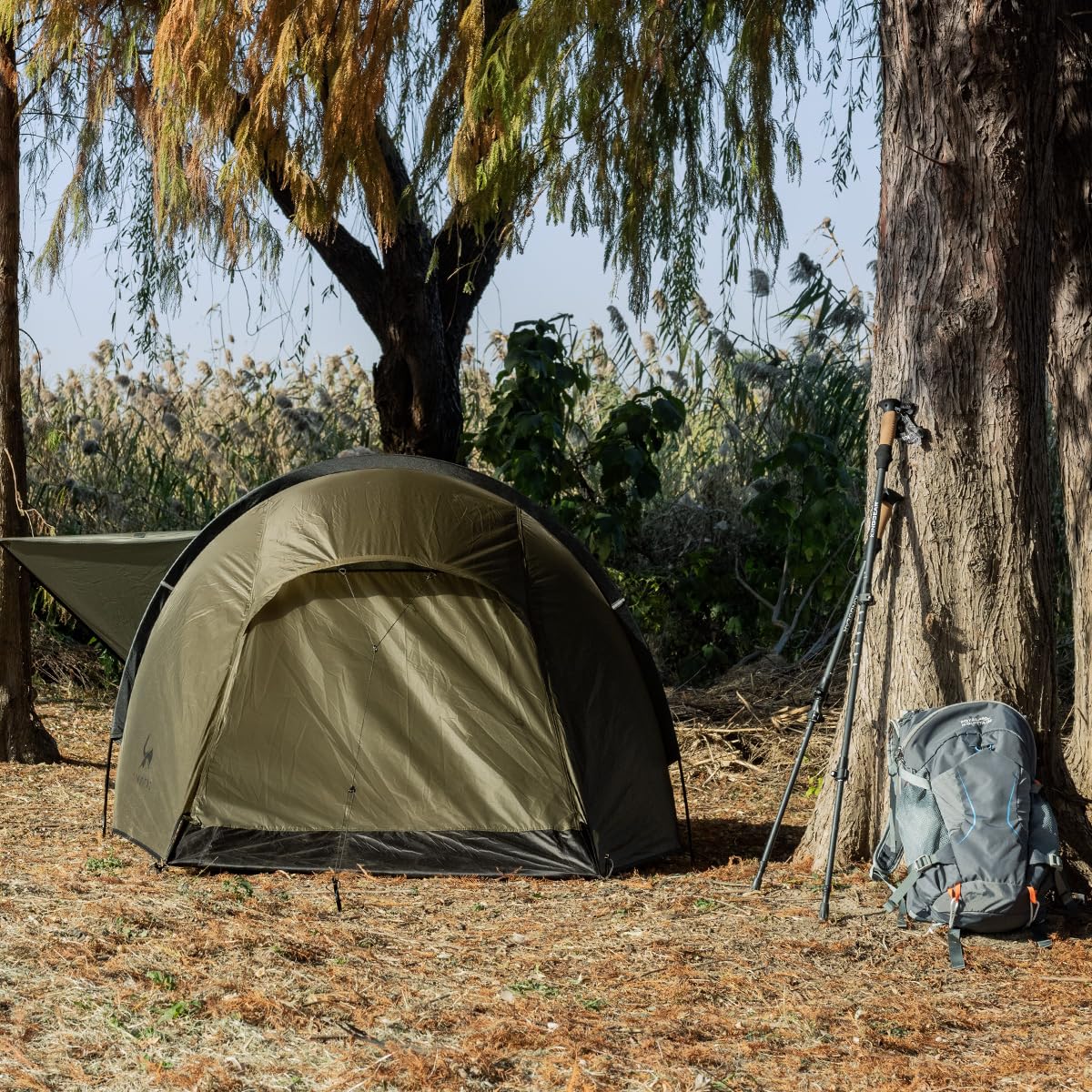 TOMOUNT Ultralight Biwaksack Nylon Bivy Zelt 1 Person wasserdichtes kleines Packmaß Trekkingzelt EIN-Man Zelt für Hikking, Camping, Outdoor, Klettern mit Rucksack