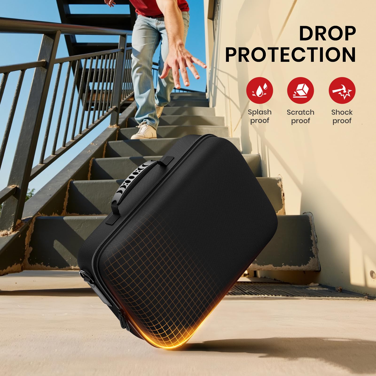 Lmcpa Funda para Nintendo Switch 2,Funda Protectora Dura de Viaje Rígida Todo en uno Grande,Estuche Rígida Portátil con Protección 22 Ranuras para Juegos para Switch 2 Accesorios,Negro - 4