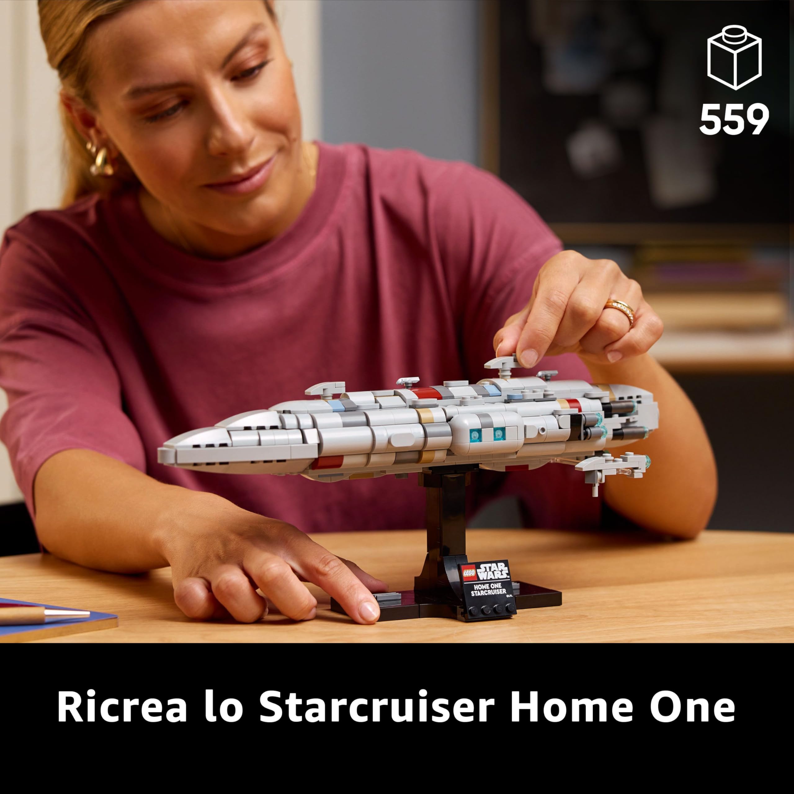LEGO Star Wars 75405 Starcruiser Home One, Modellino da Costruire di Astronave da Collezione con Fregata Medica Nebulon-B, Idea Regalo di Compleanno per Adulti, Uomo e Donna da Il Ritorno dello Jedi