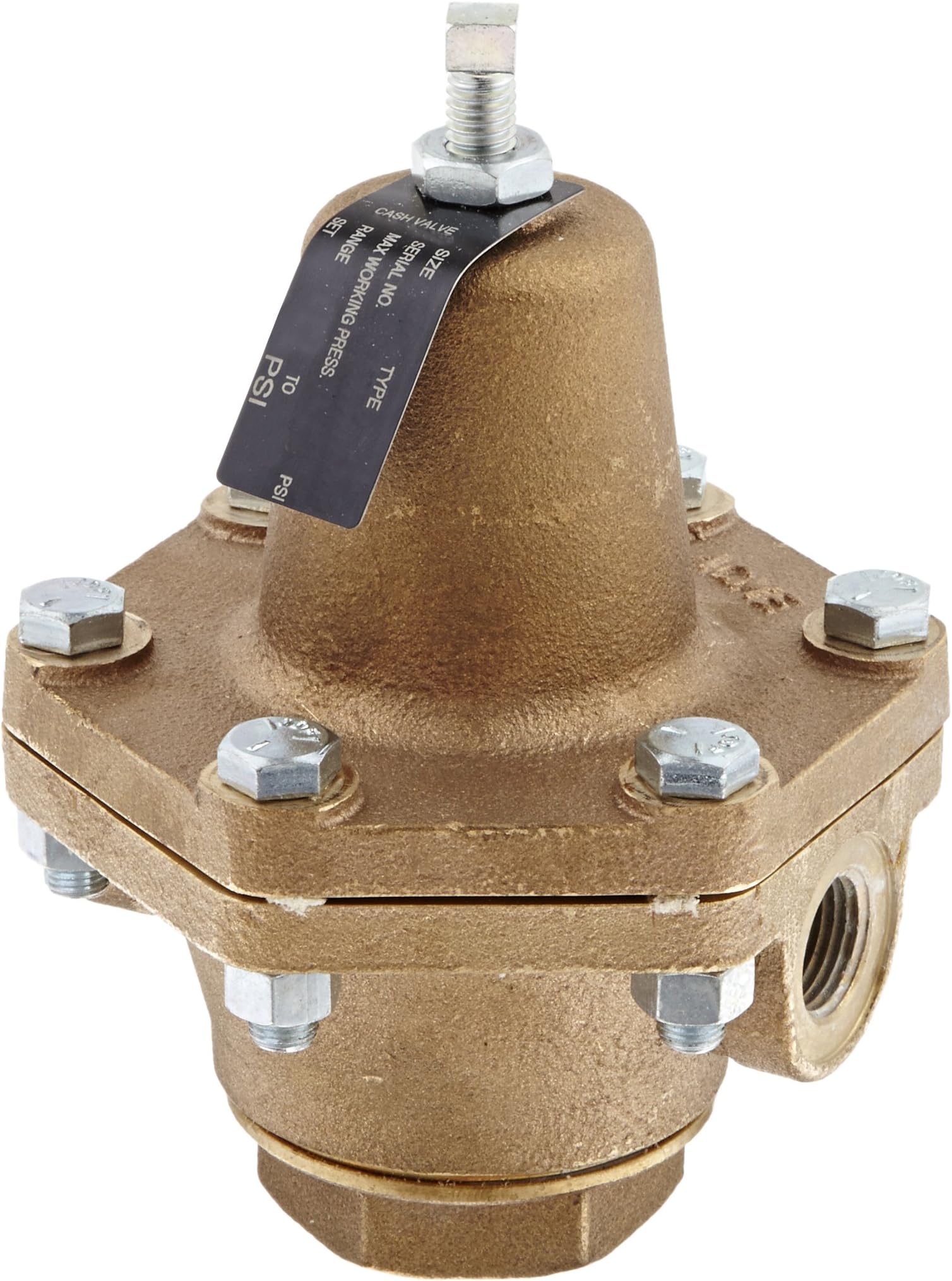 2770-0030 Bronze Pressure Regulator, 10 - 50 PSI Pressure Range, 1/2" NPT Female