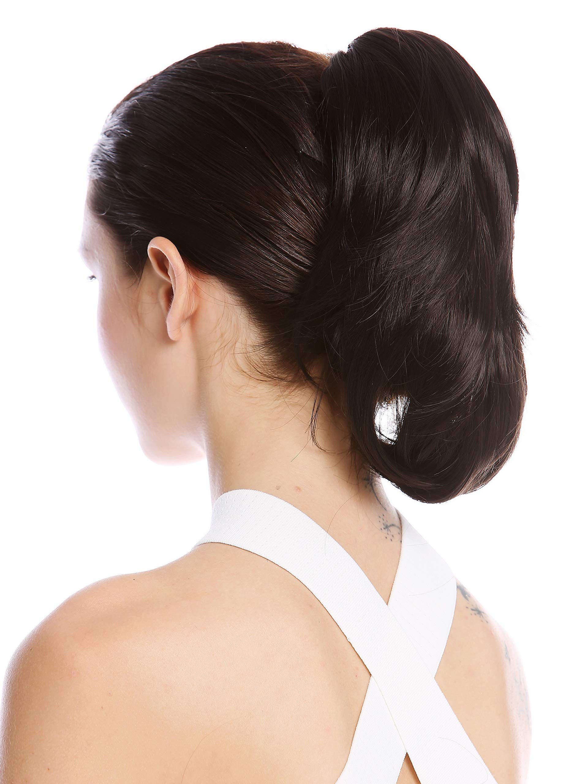 WIG ME UP - MKB-29-V-3 Ponytail Hairpiece Extensions optional Combs & Clamp short straight slighty wavy voluminous dark brown 12inch - Image 2