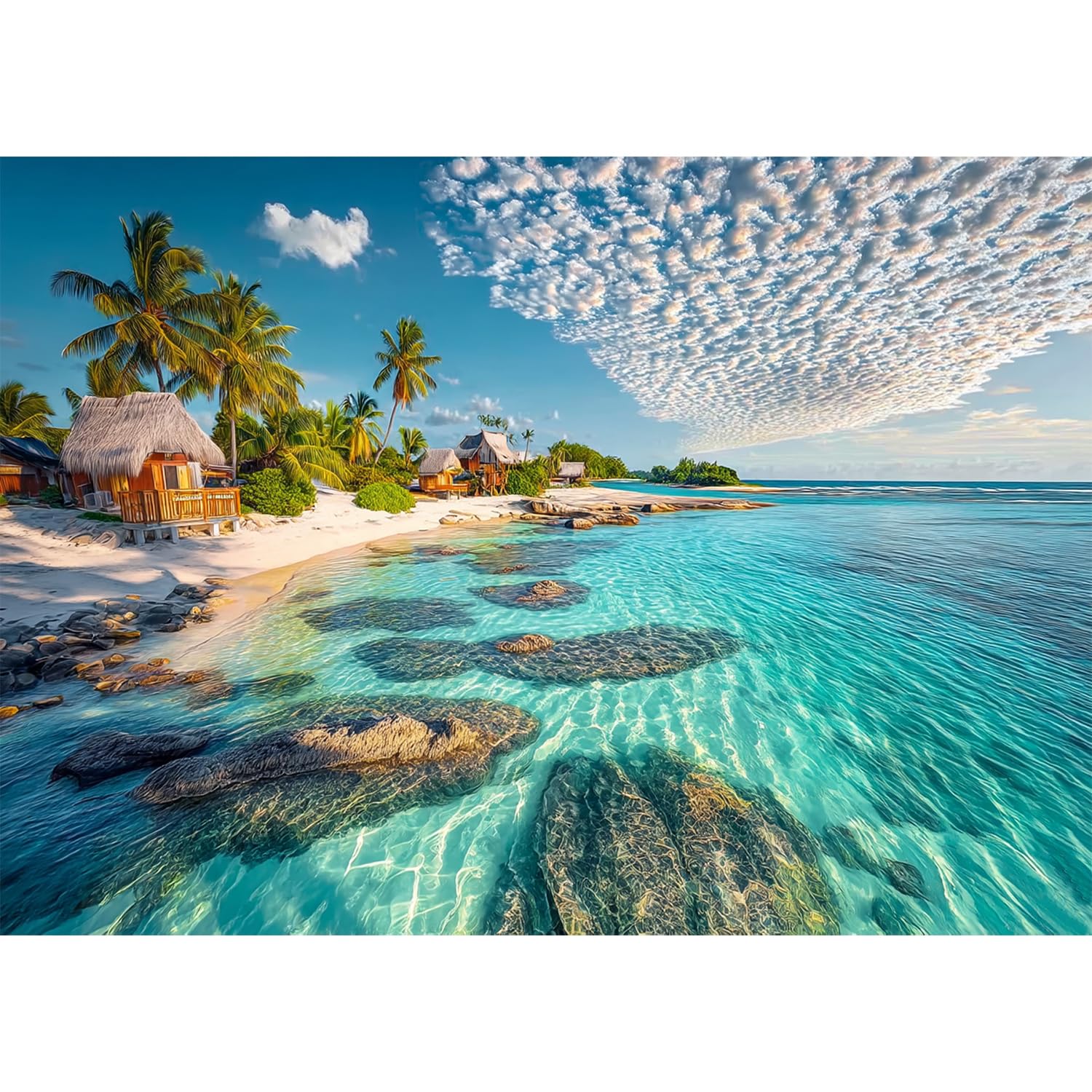 Yunlus Jigsaw Puzzles for Adults 1000 Pieces Impossible Hard Difficult Challenging Puzzles for Adults 1000pc Puzzle Summer Beach Breeze Jigsaw Puzzle 1000 Pieces 28 x 20 inch