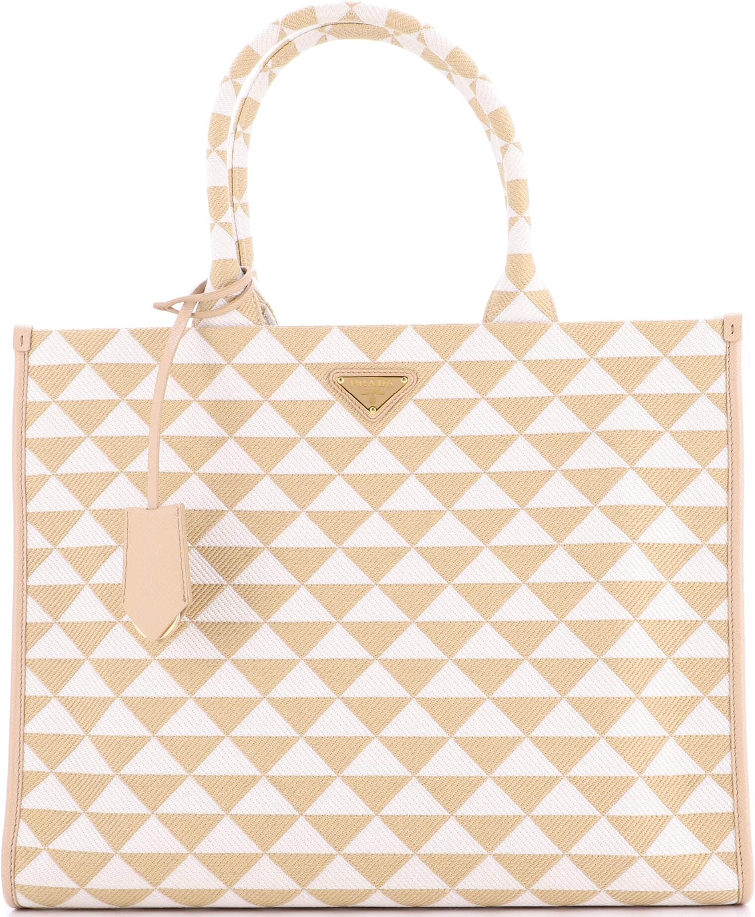 Pre-Loved Symbole Shopper Tote Jacquard Large, Neutral