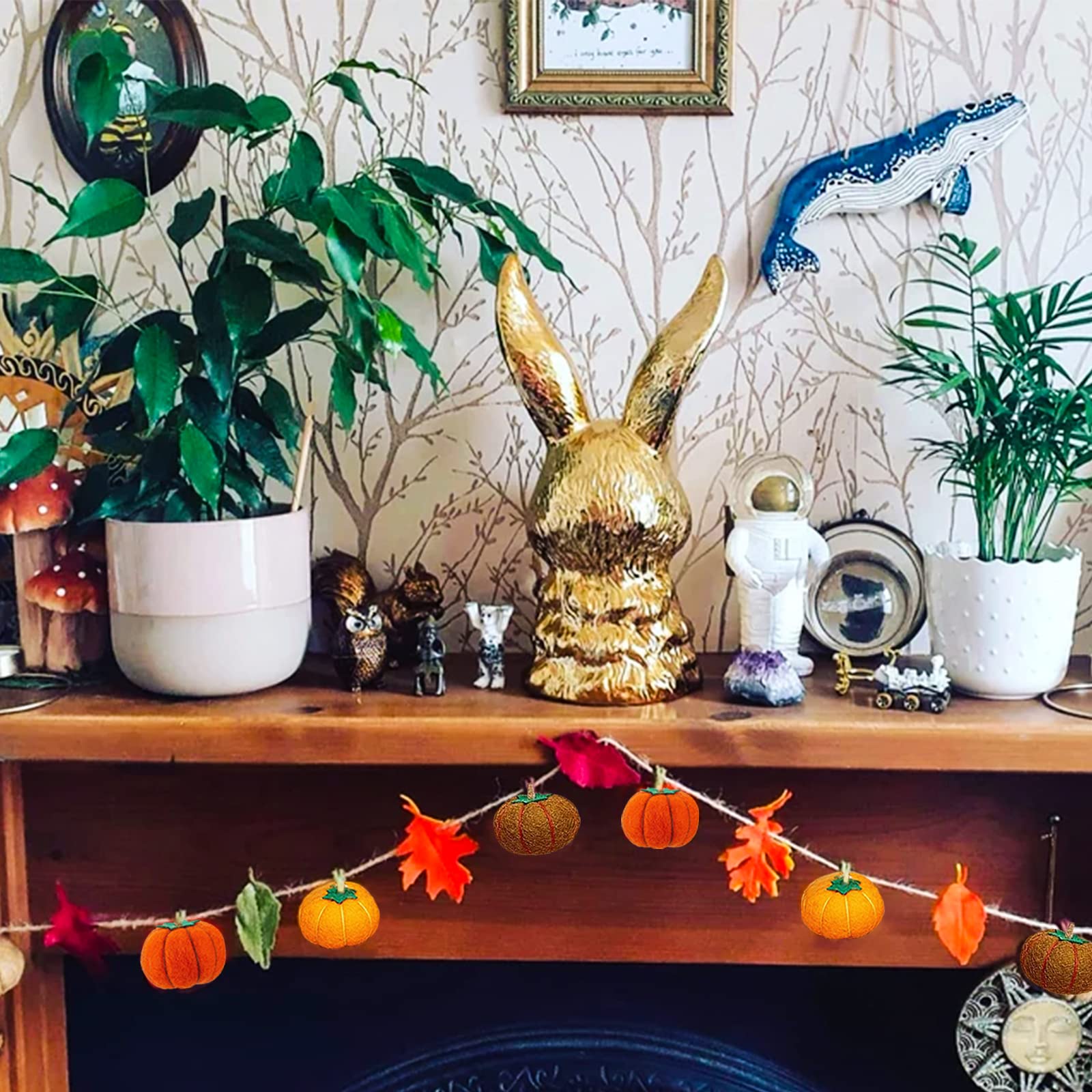 Snapklik.com : Felt Pumpkin Garland, Pumpkin Set, Pumpkin Decoration ...