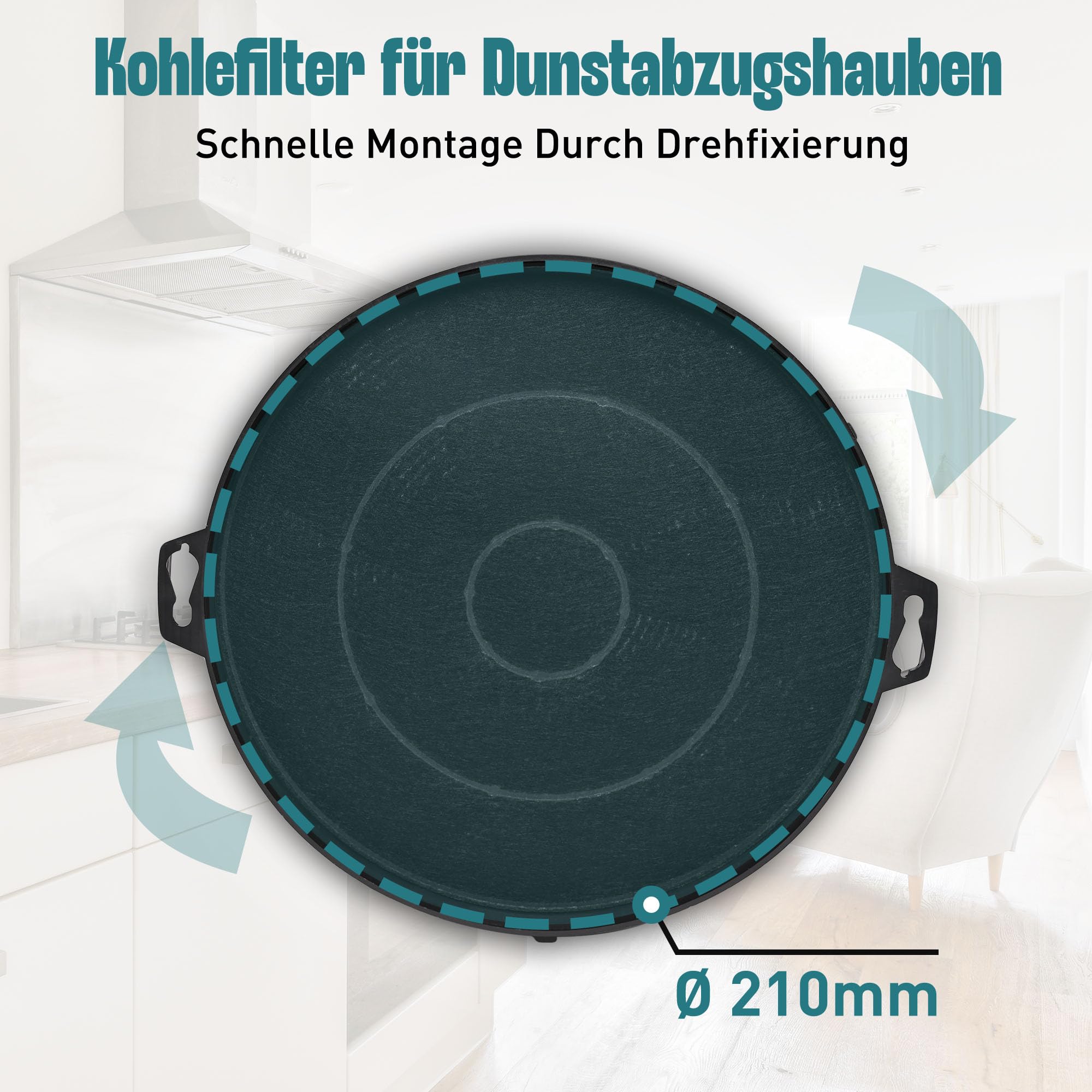 Koolstoffilter geschikt voor Beko KF9197059543 (2St